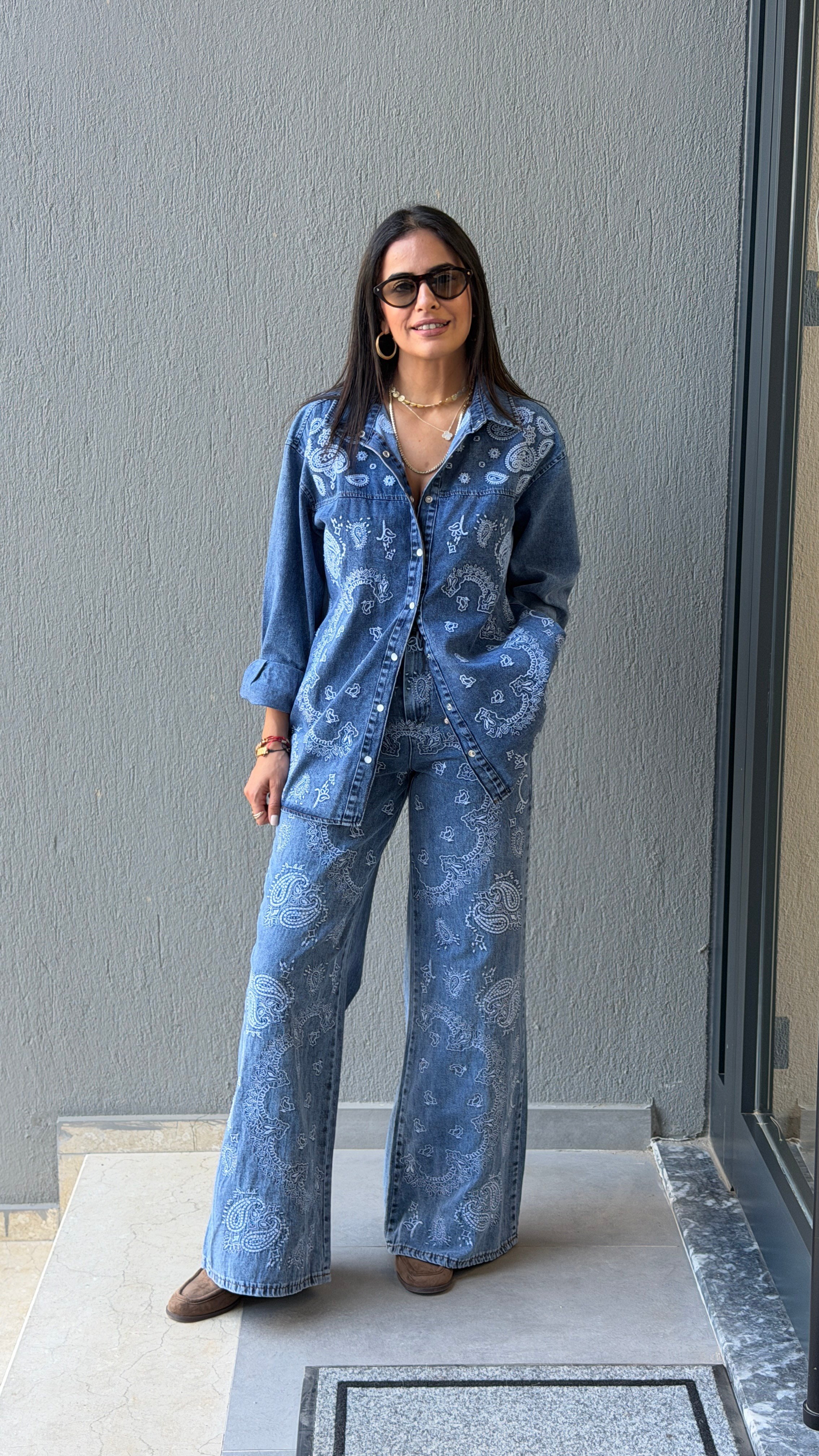 Nakışlı , Premium Jean Takım