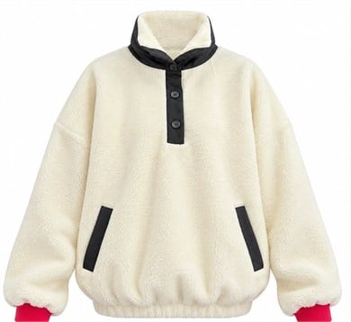 Teddy Nakışlı Peluş Sweat