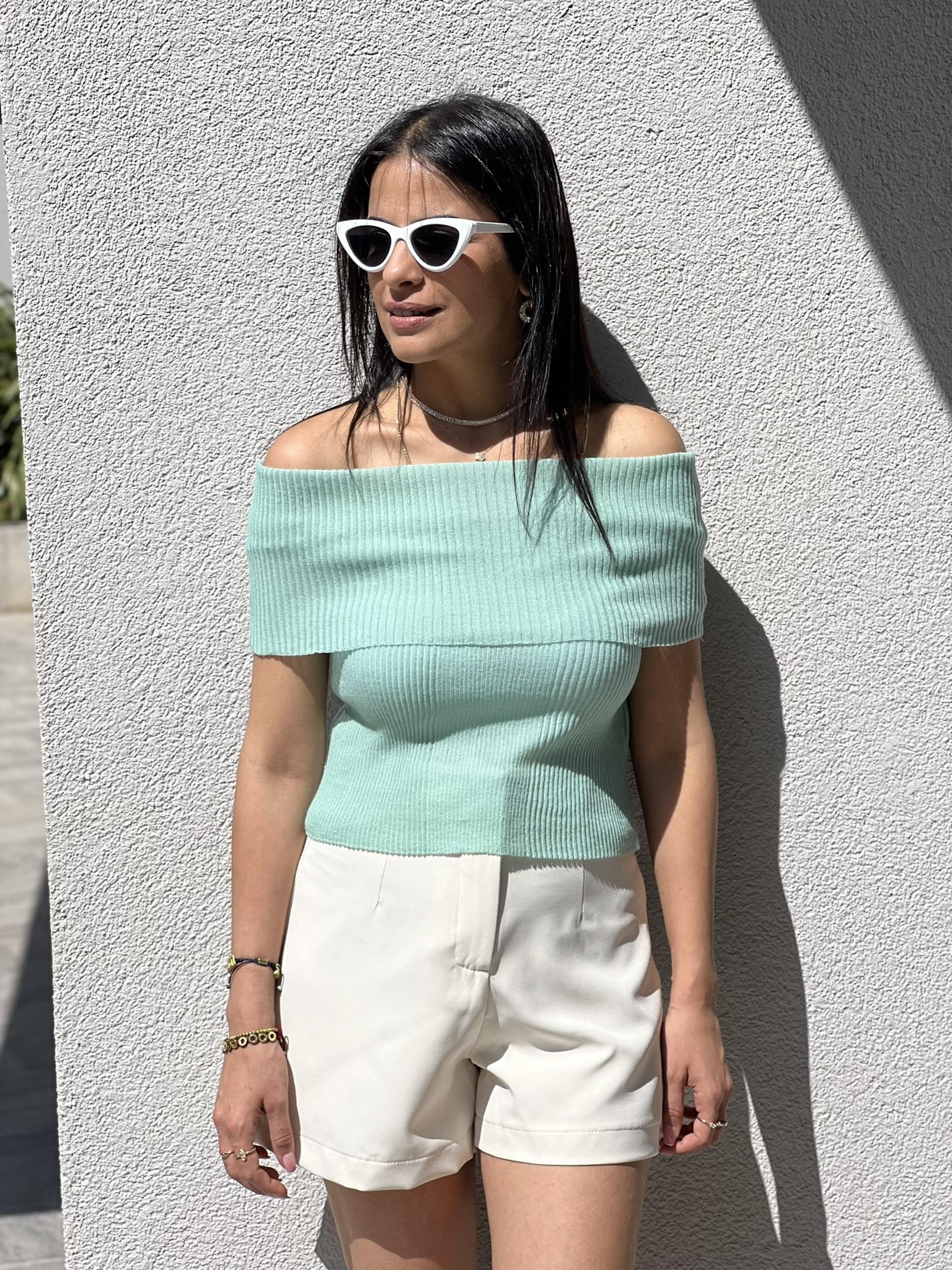 10558 İnce Triko Kazak-Mint