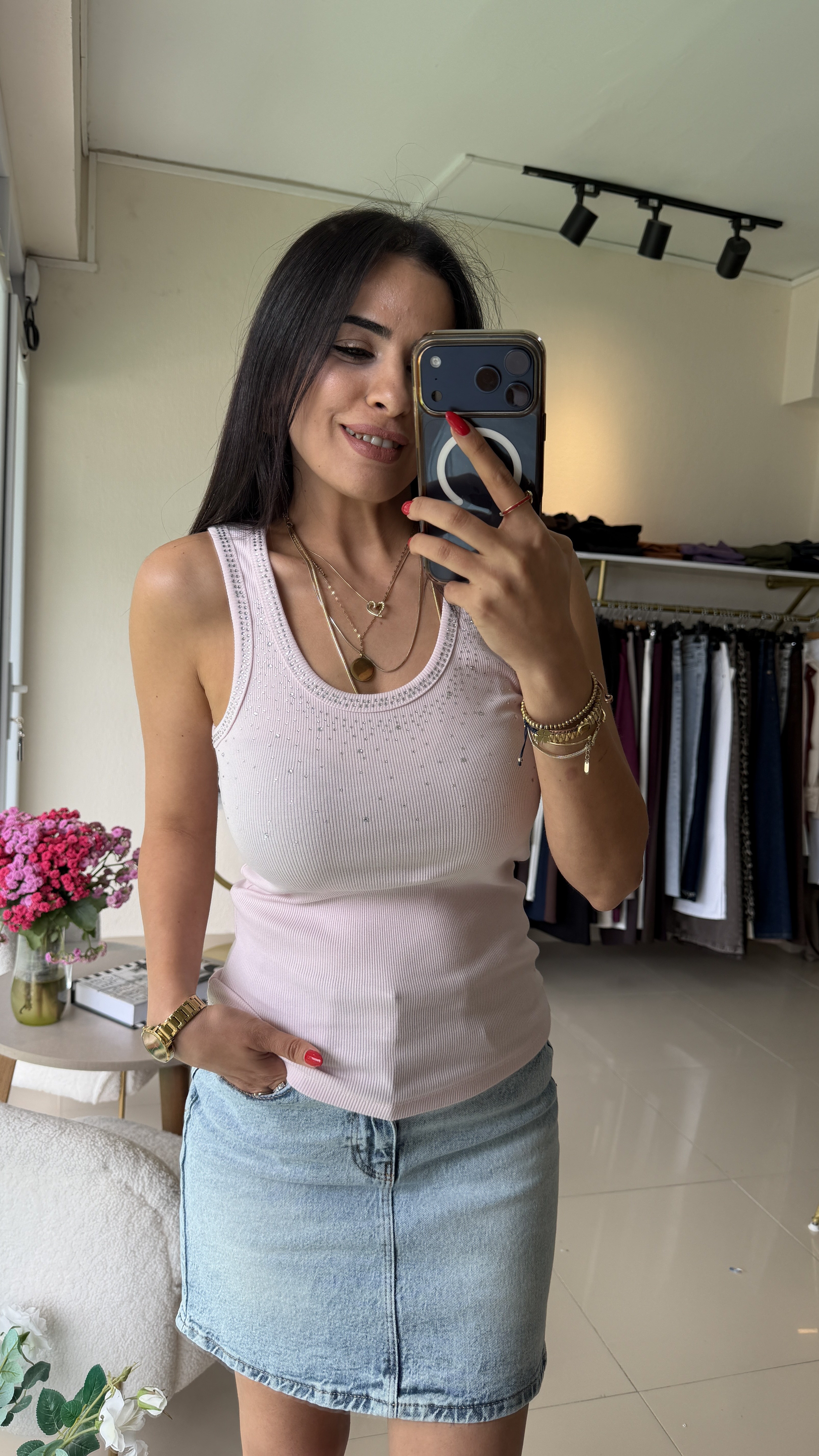 241015 TAŞLI PAMUK ATLET PEMBE
