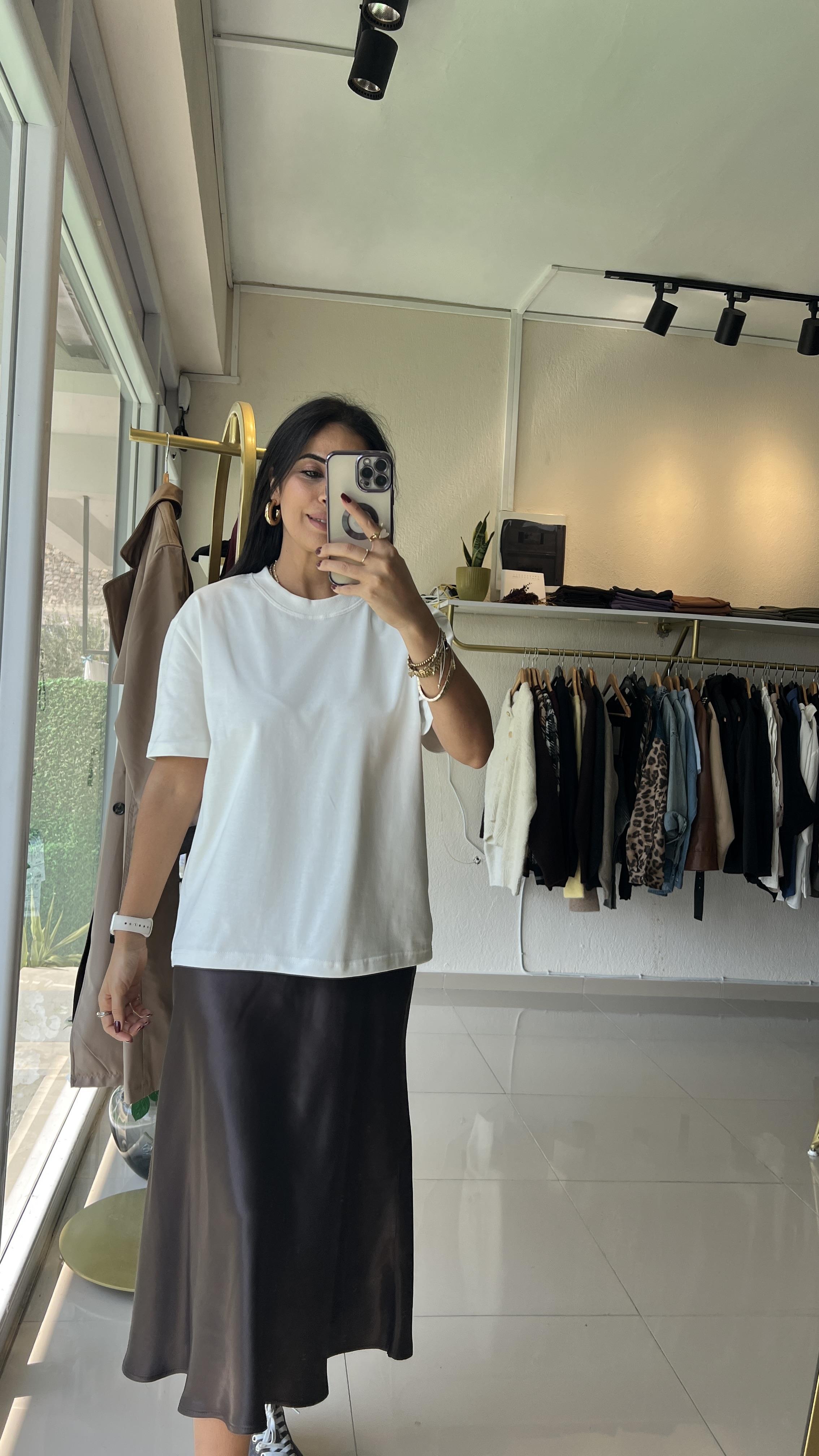30312 DEKORATİF DİKİŞLİ TSHİRT EKRU