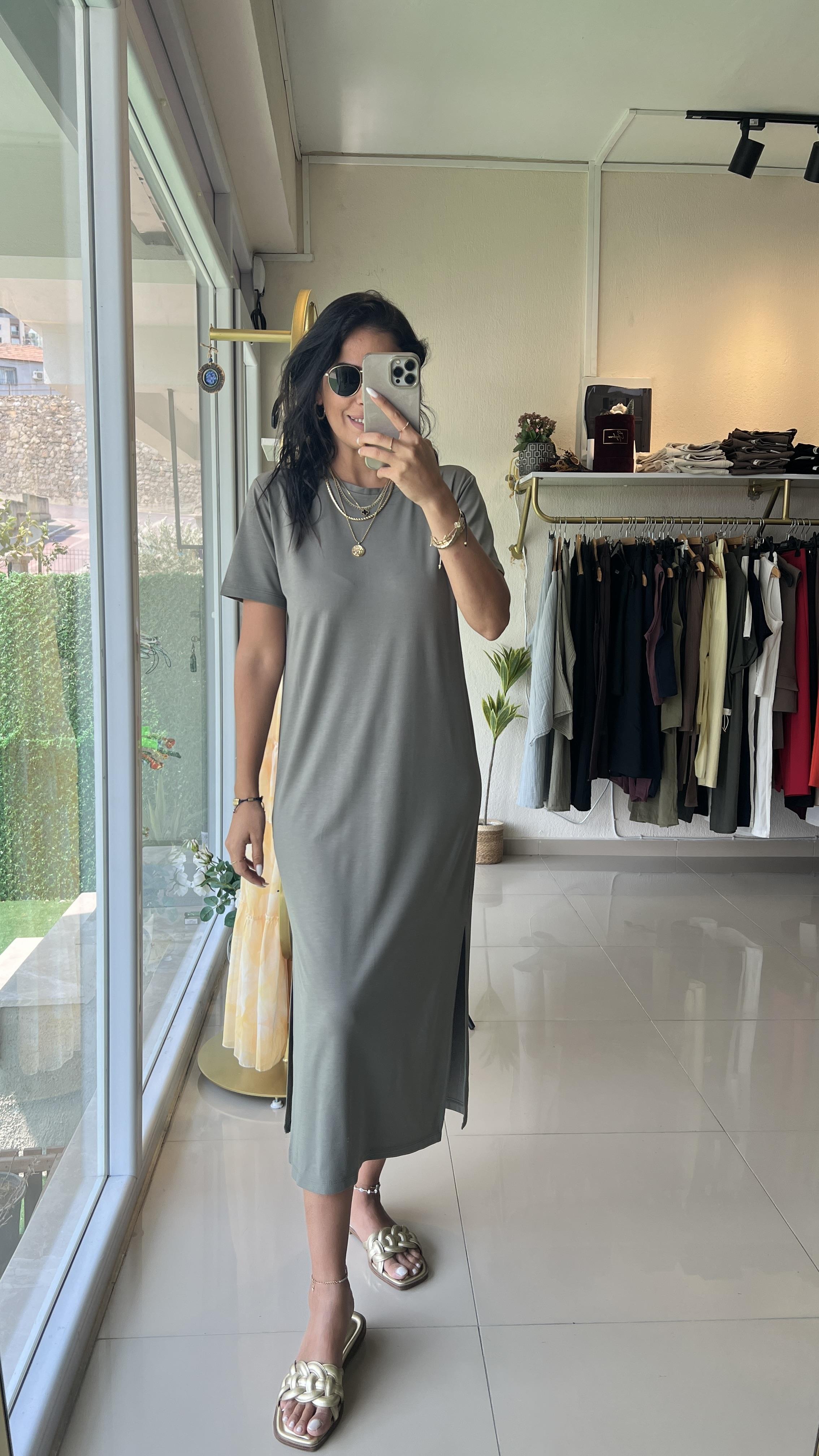30314 KISA KOLLU MODAL BASİC ELBİSE HAKİ