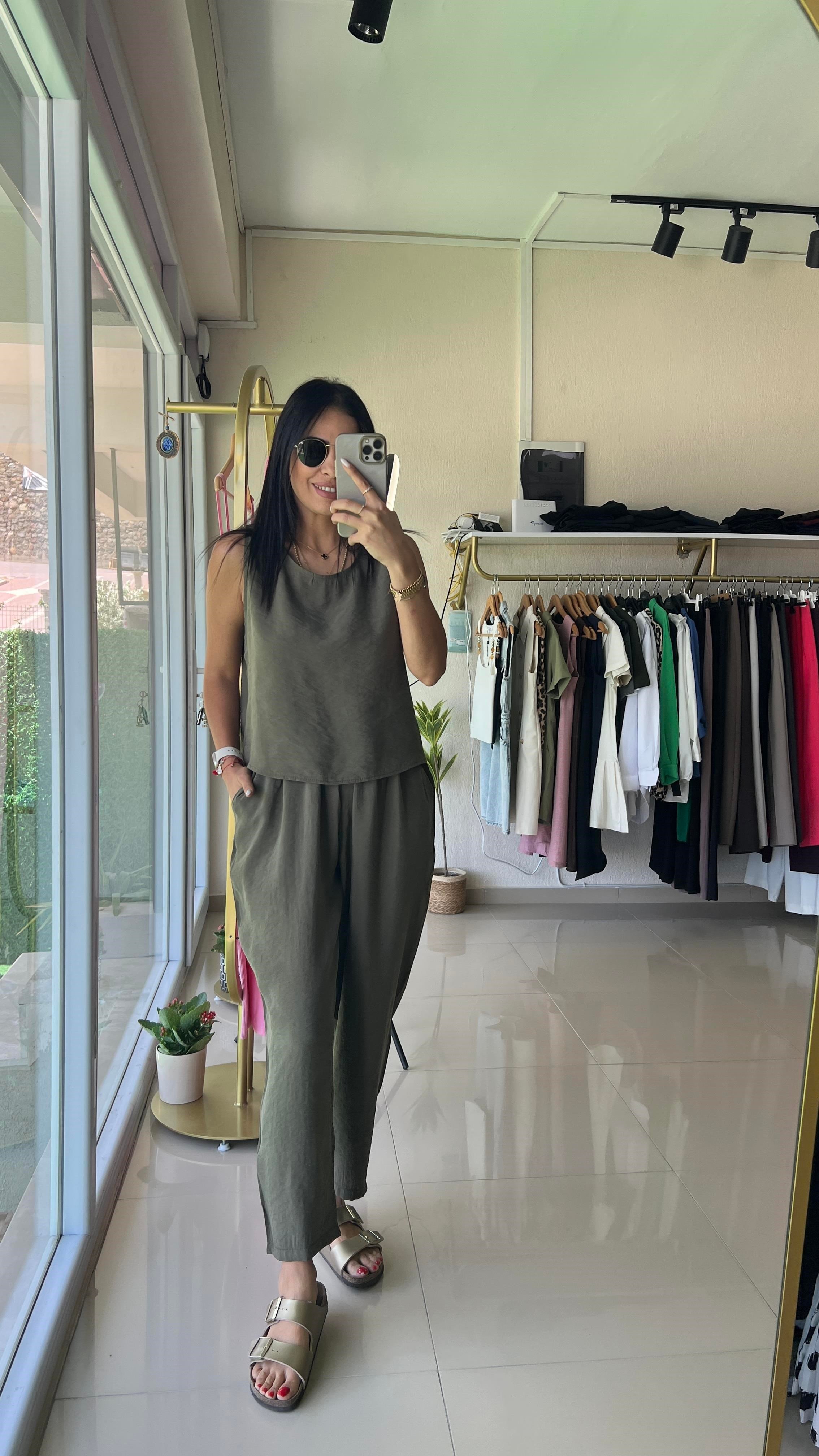 3089 Sofie Bluz Pantolon Takım  Haki