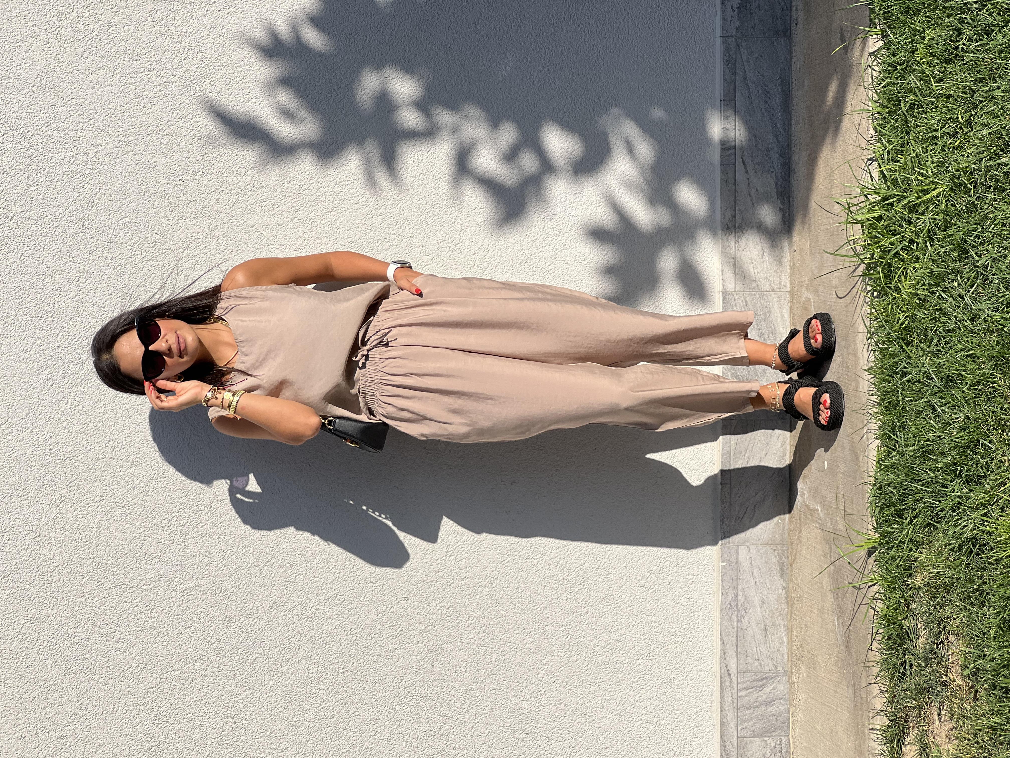 3089 Sofie Bluz Pantolon Takım Vizon