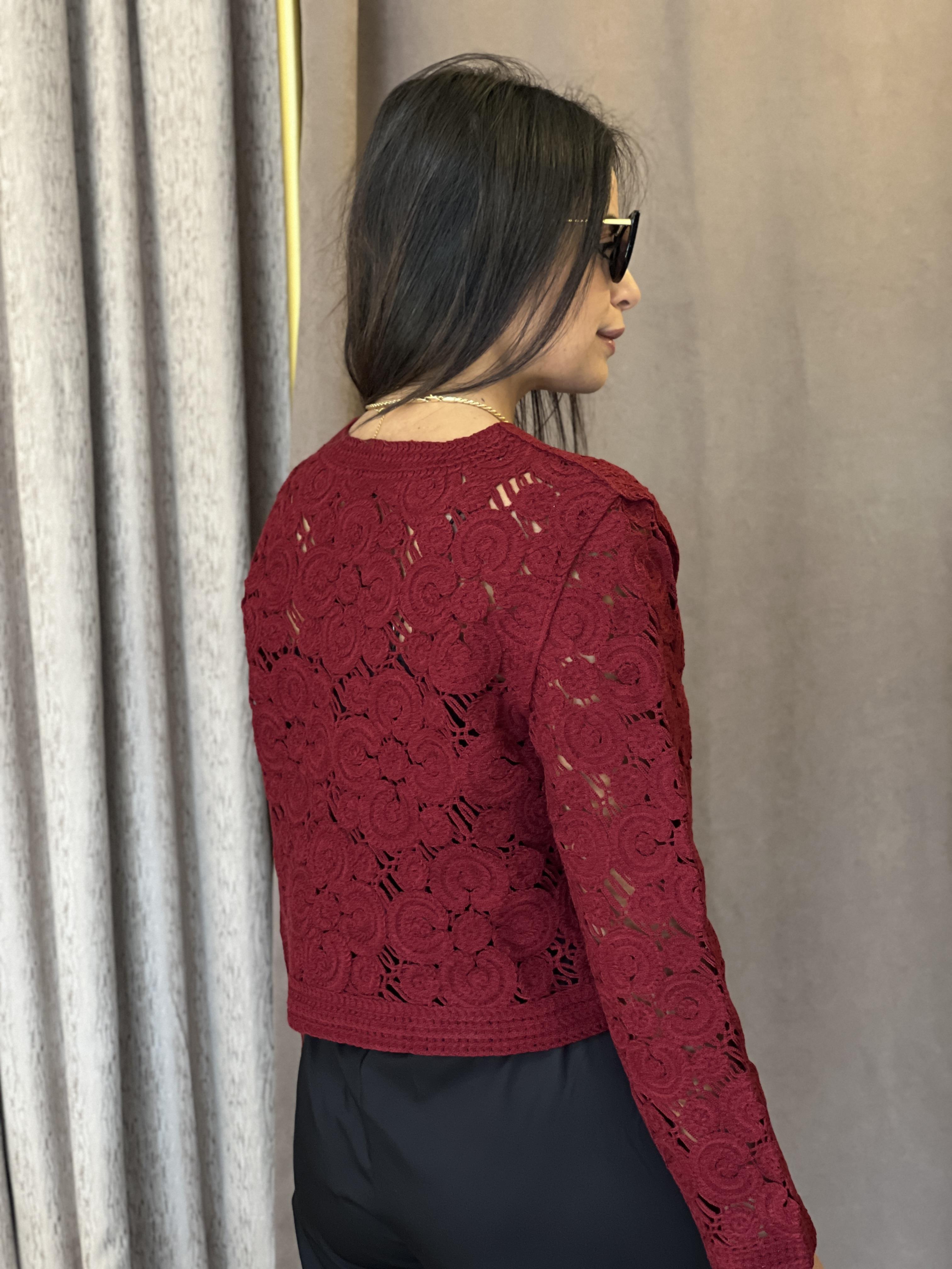 35239 DANTELLİ HIRKA BORDO