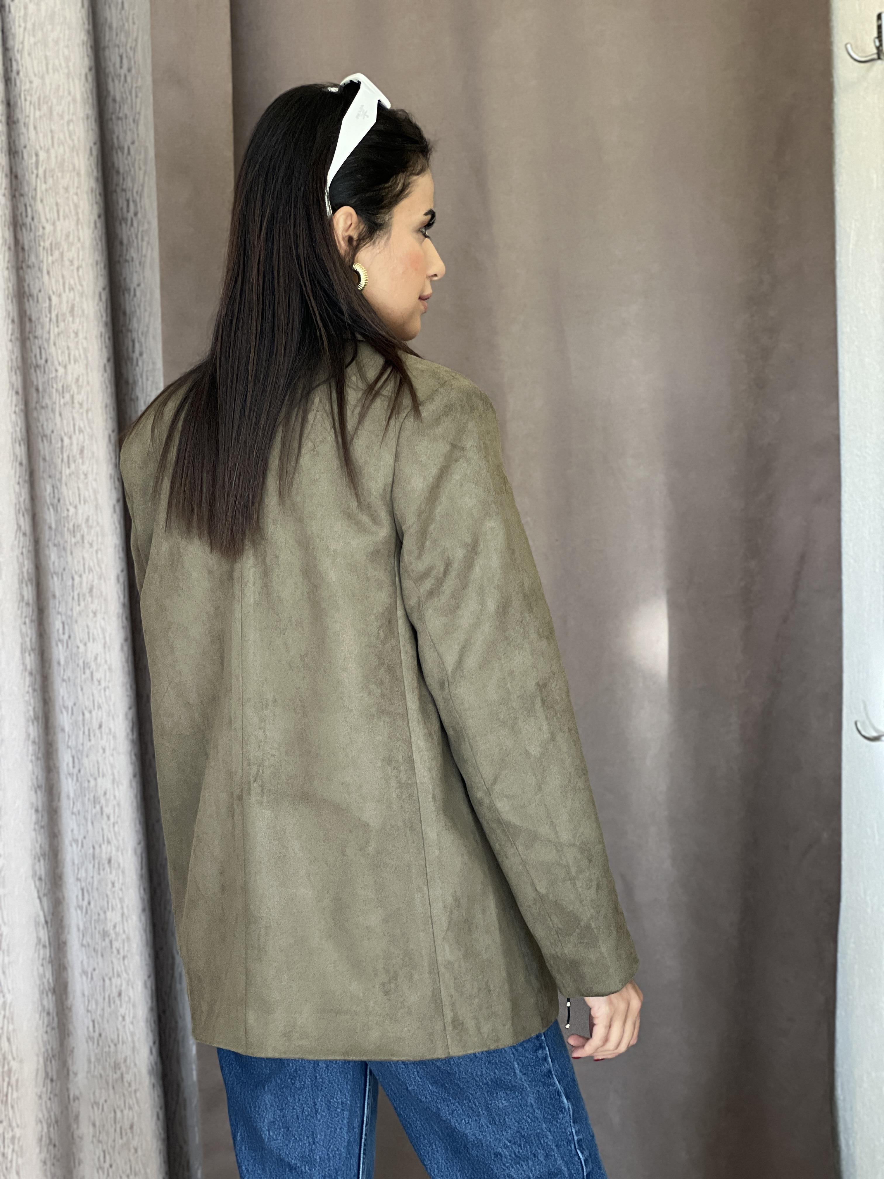 35433 SÜET BLAZER HAKİ