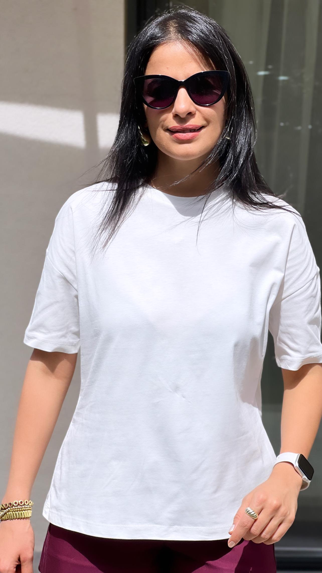 3683 Basic  Tshirt Ekru