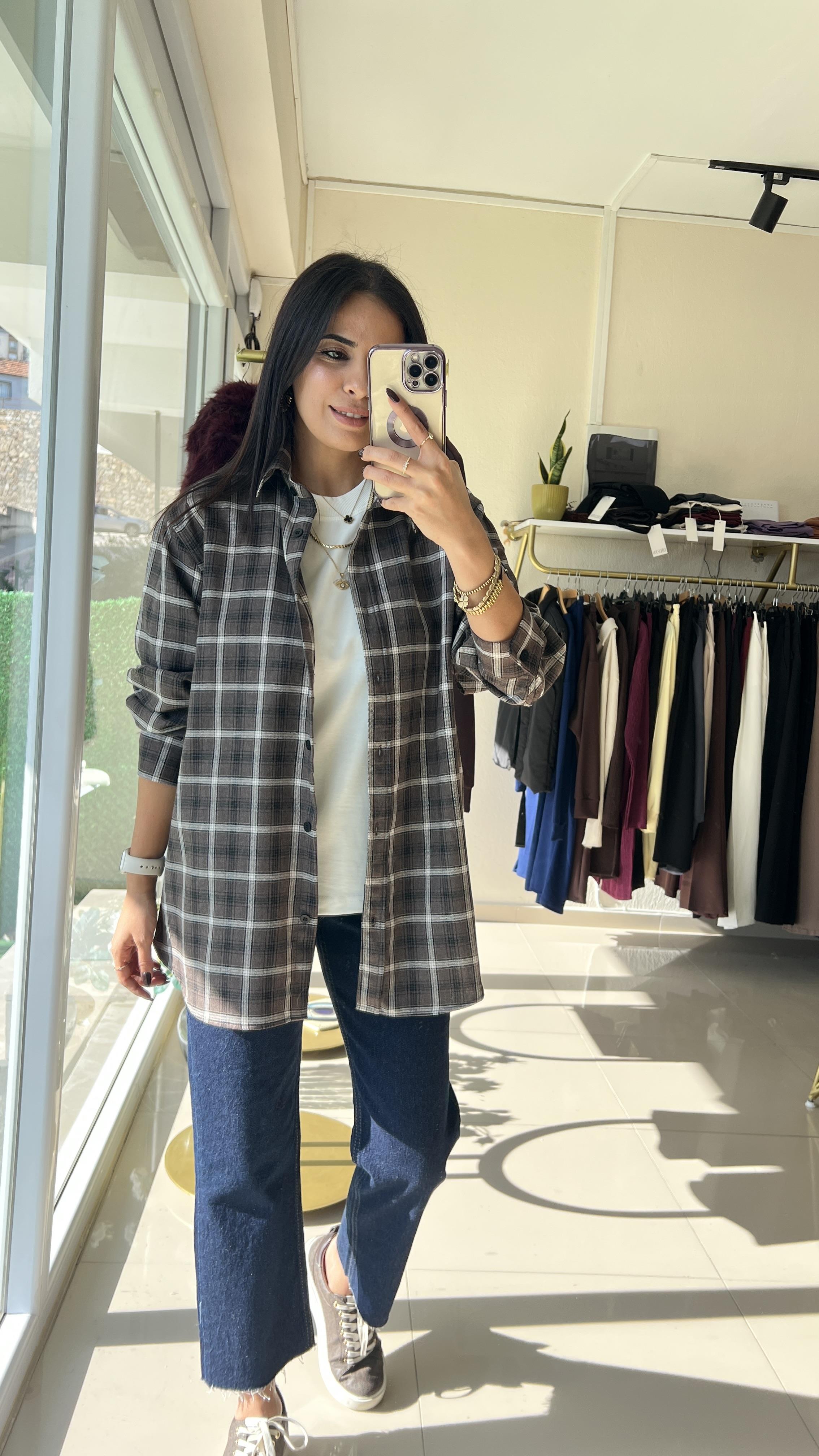 36835 EKOSE ODUNDU GÖMLEK KAHVE