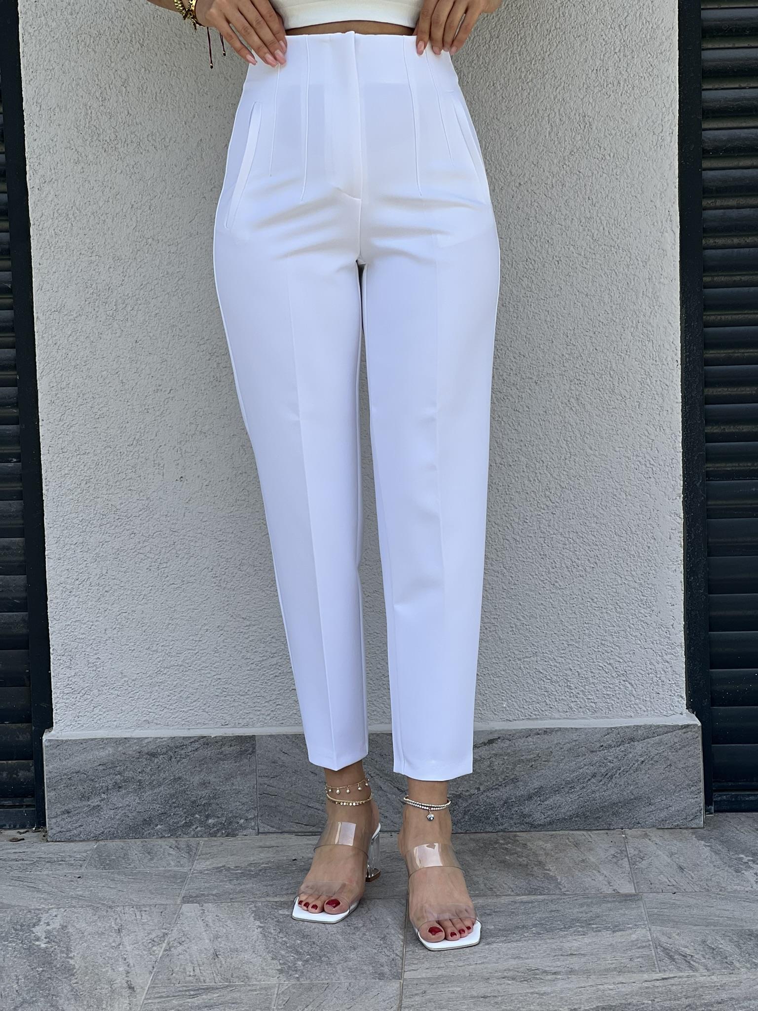5113 KAROL FLATELO PANTOLON BEYAZ