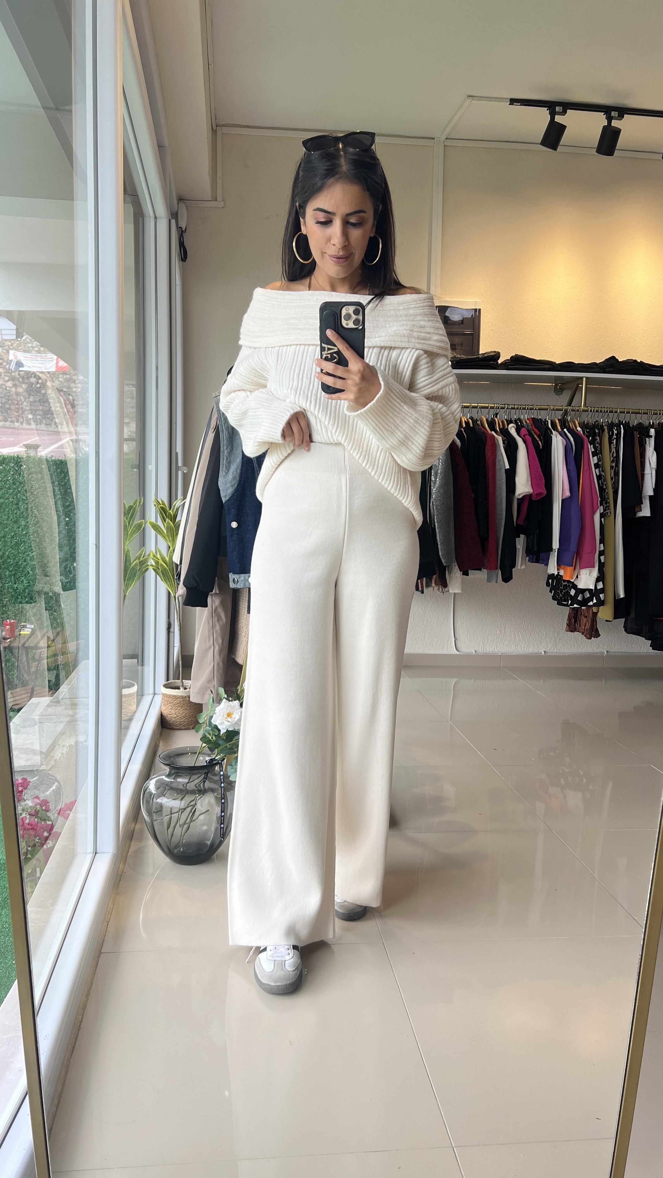 5254 TRİKO PANTOLON EKRU