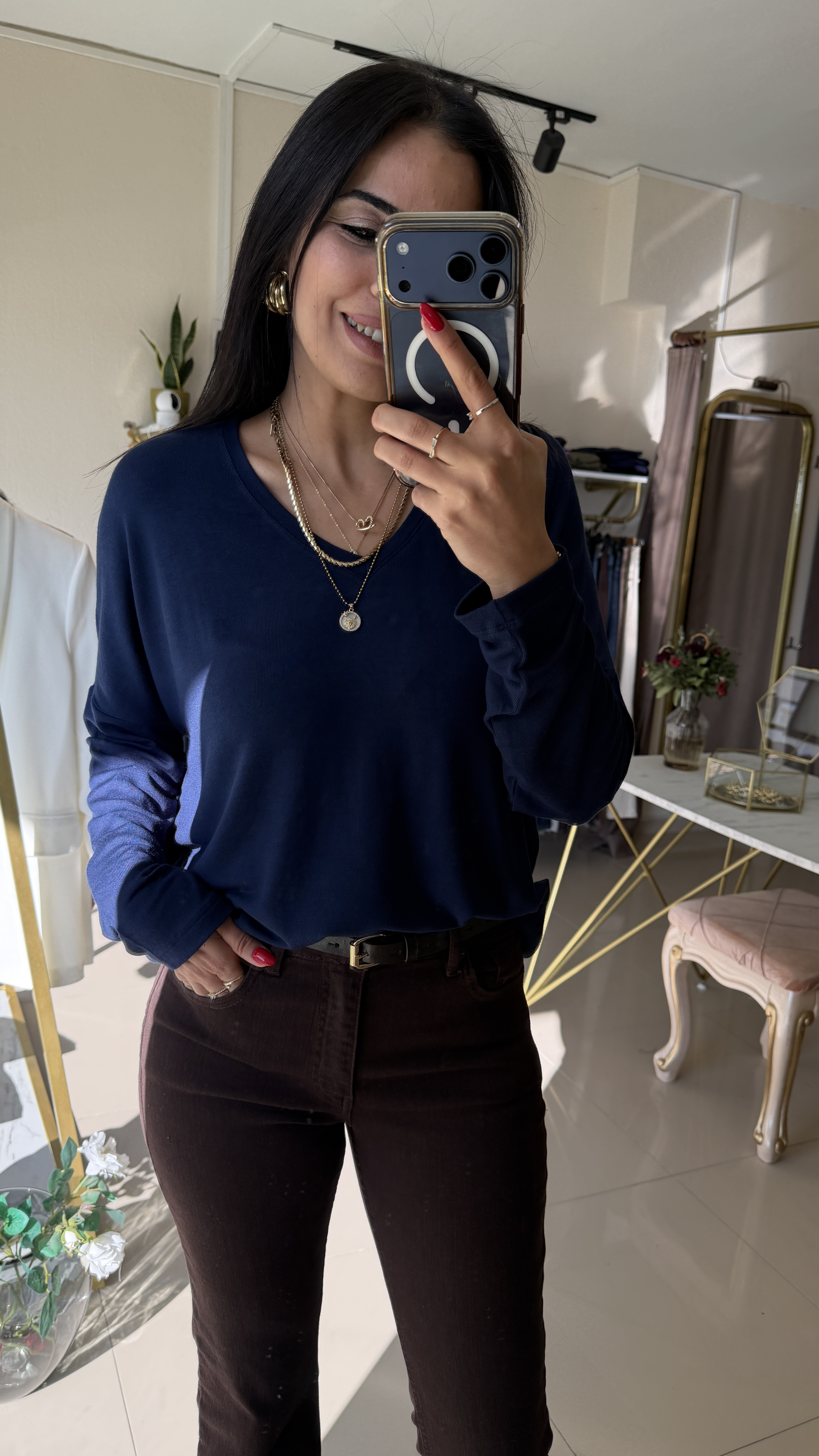 7590 BLUZ LACİVERT