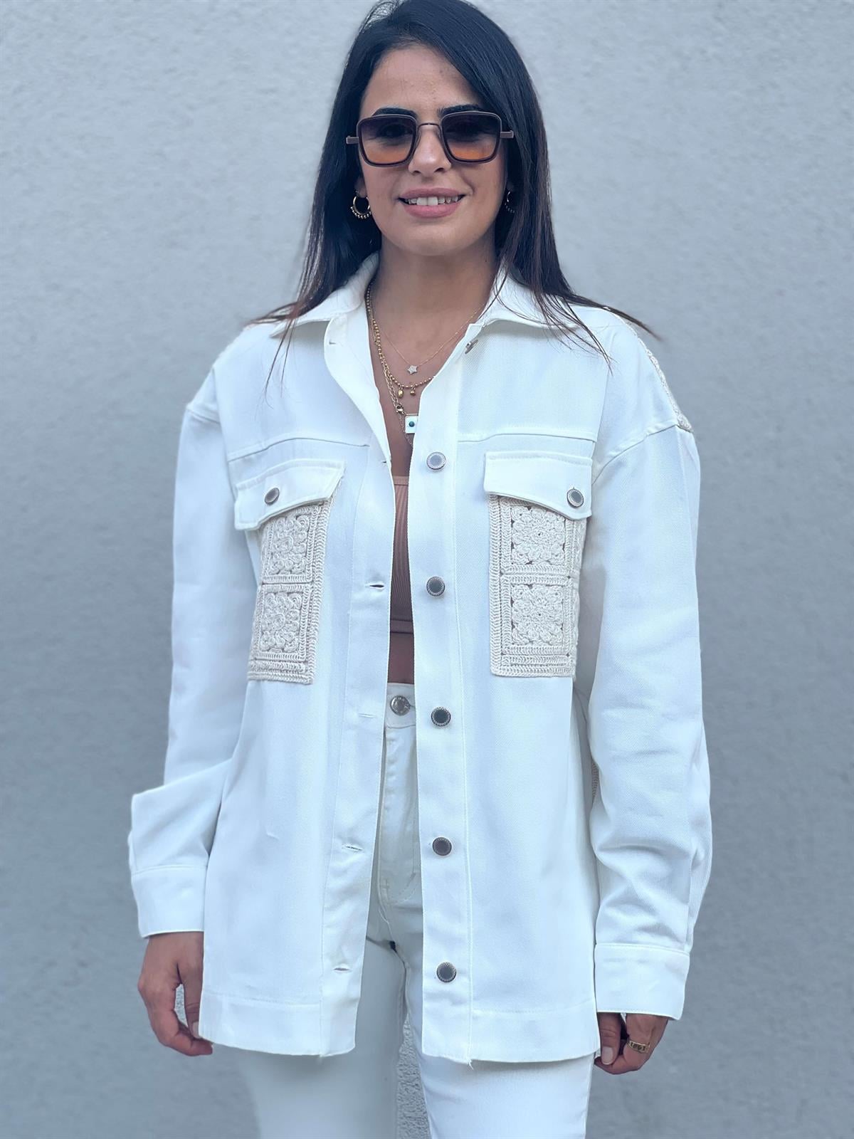 Dantelli Gabardin Ceket