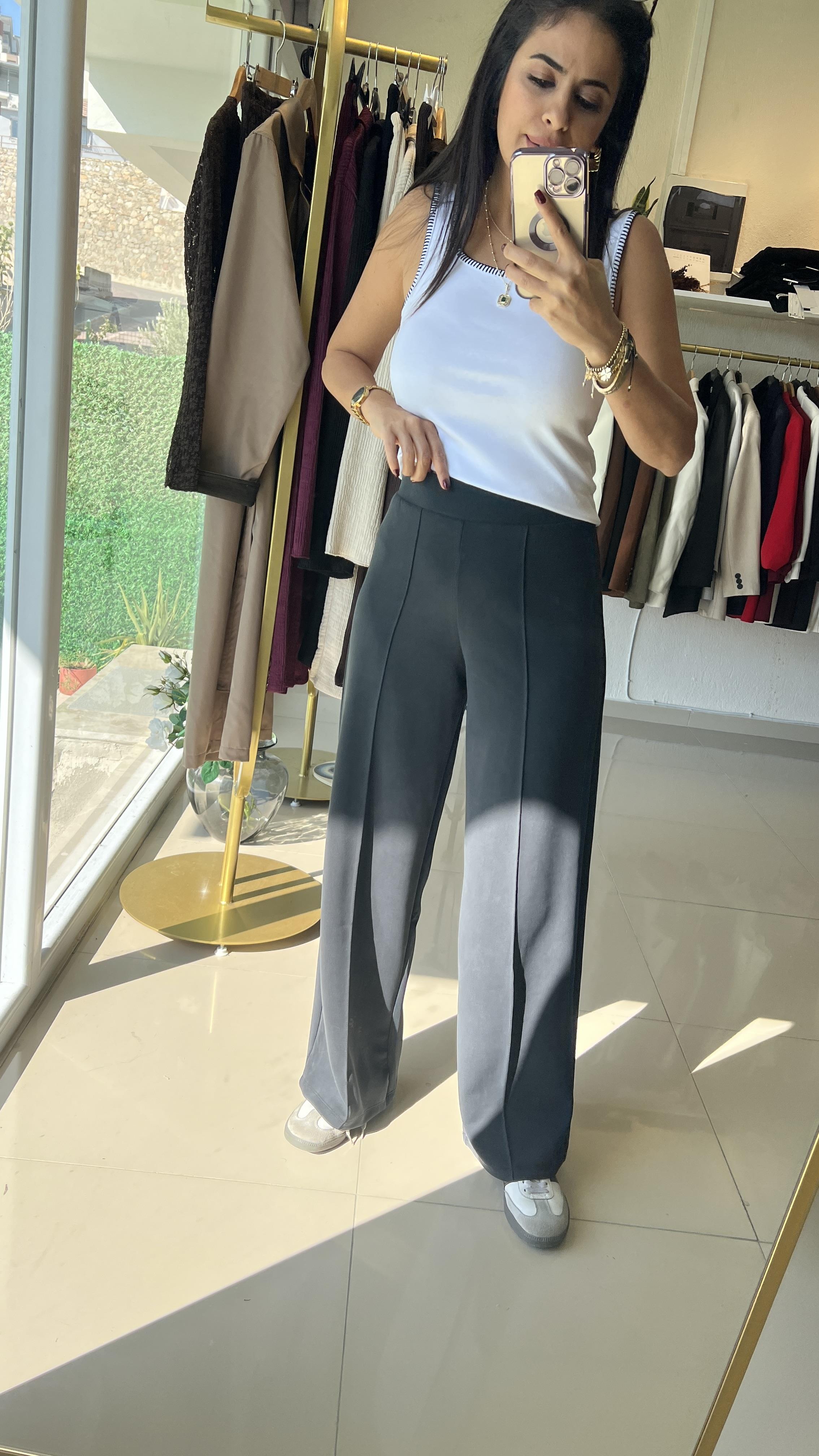 Oys Modal Kumaş Çimalı Pantolon Antrasit