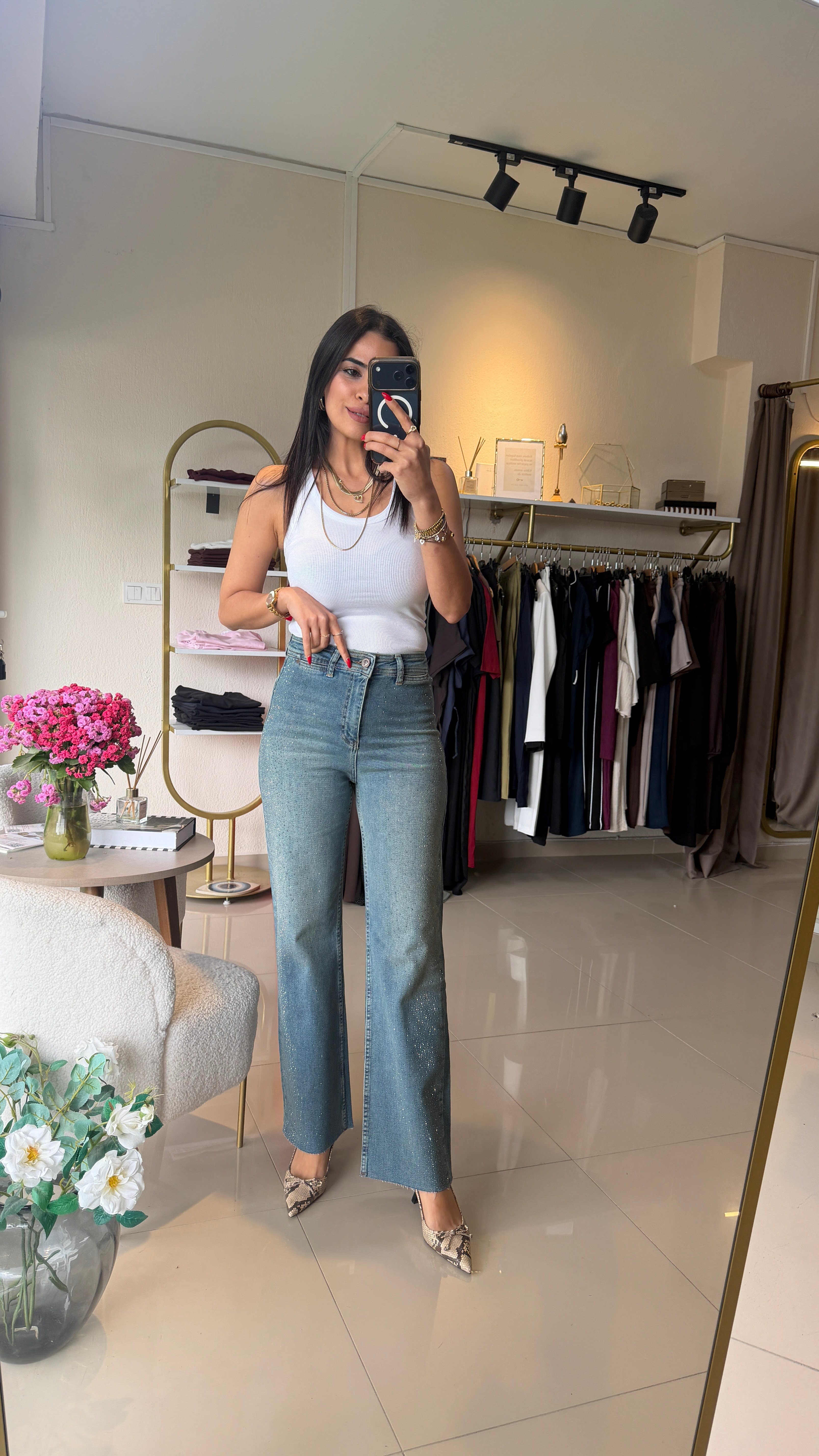 Taşlı Jean Tint