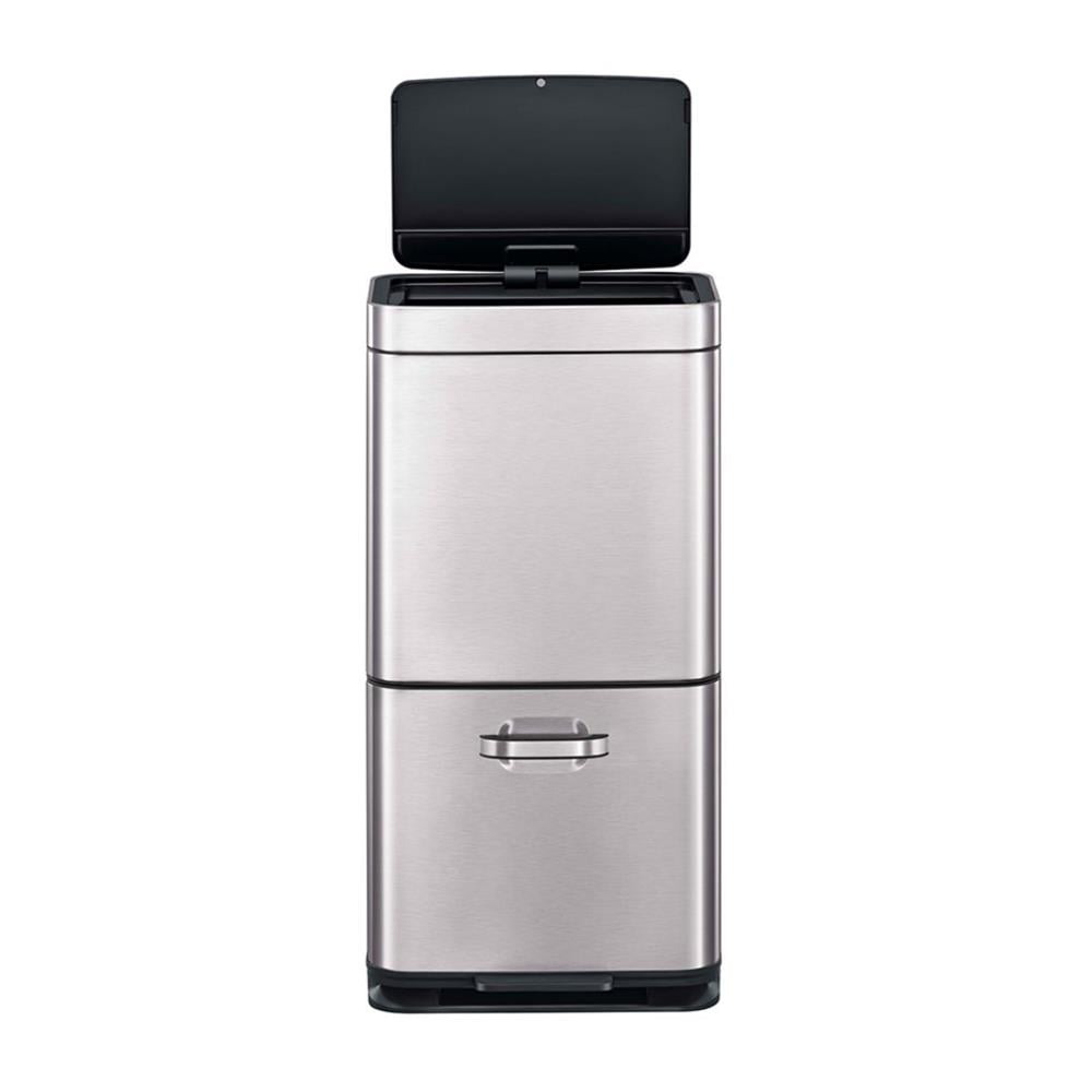 35L+25L EKO Paslanmaz Çelik Sensörlü Geri Dönüşüm Tasarımlı Atık Kutusu