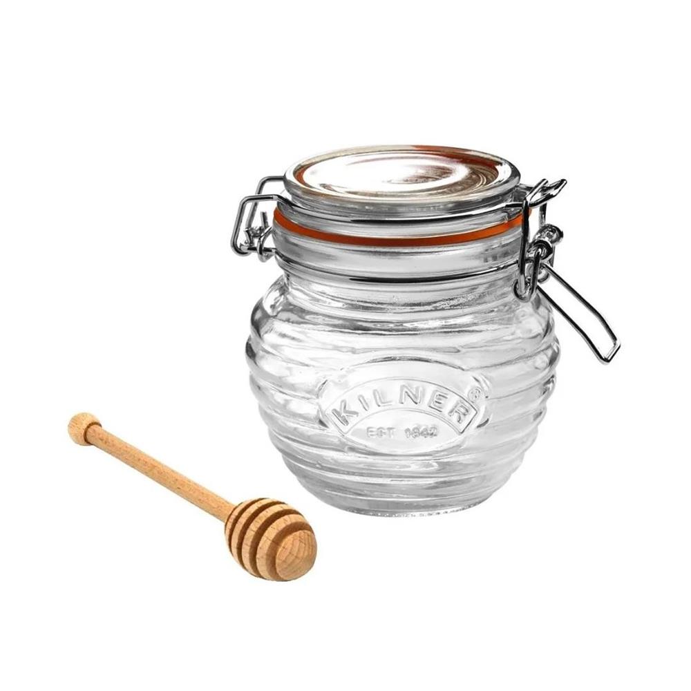KİLNER AHŞAP KEPÇELİ BAL KAVANOZU 400 ML