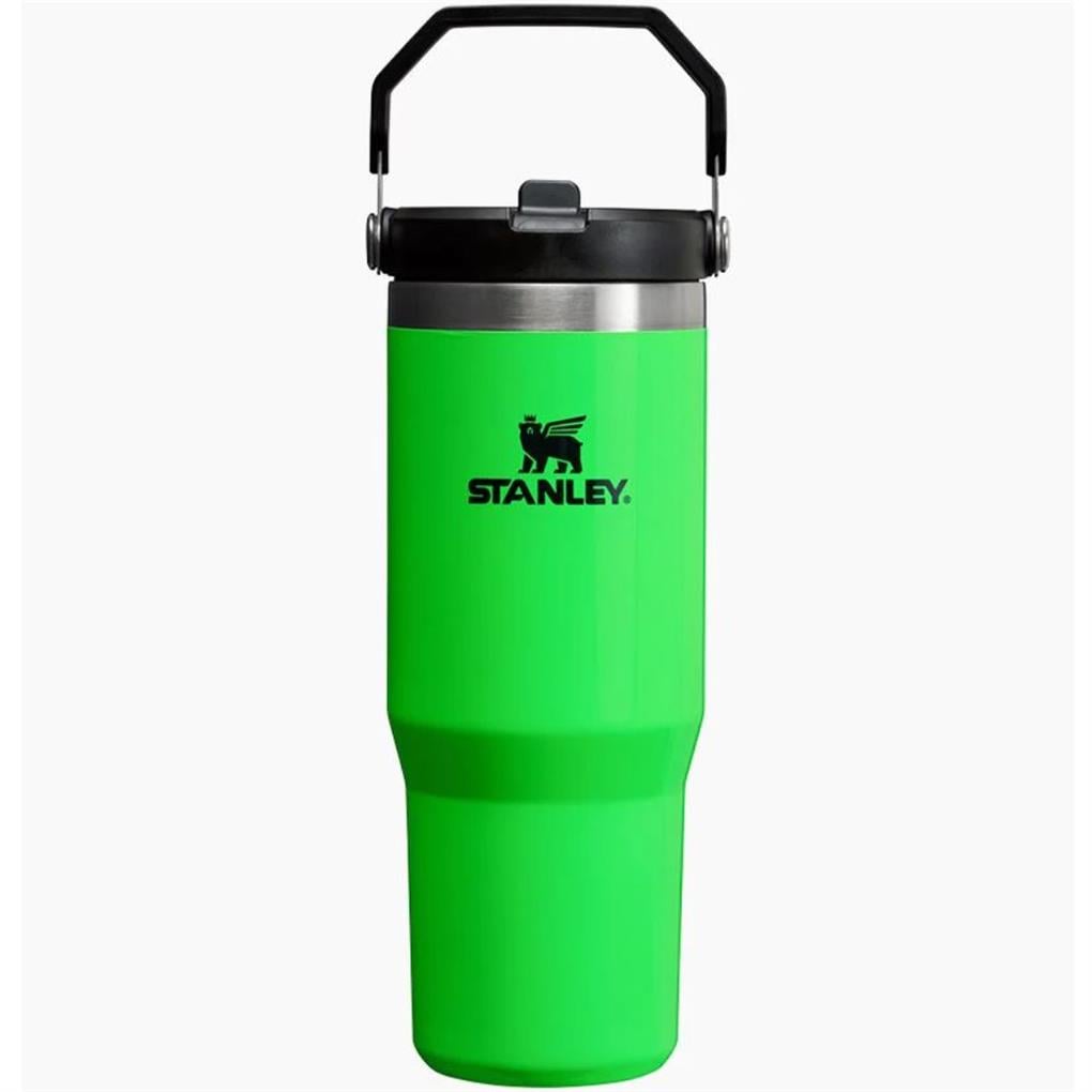 Stanley The IceFlow Flip Straw Pipetli Termos Bardak 0.89 LT - Neon Yeşil