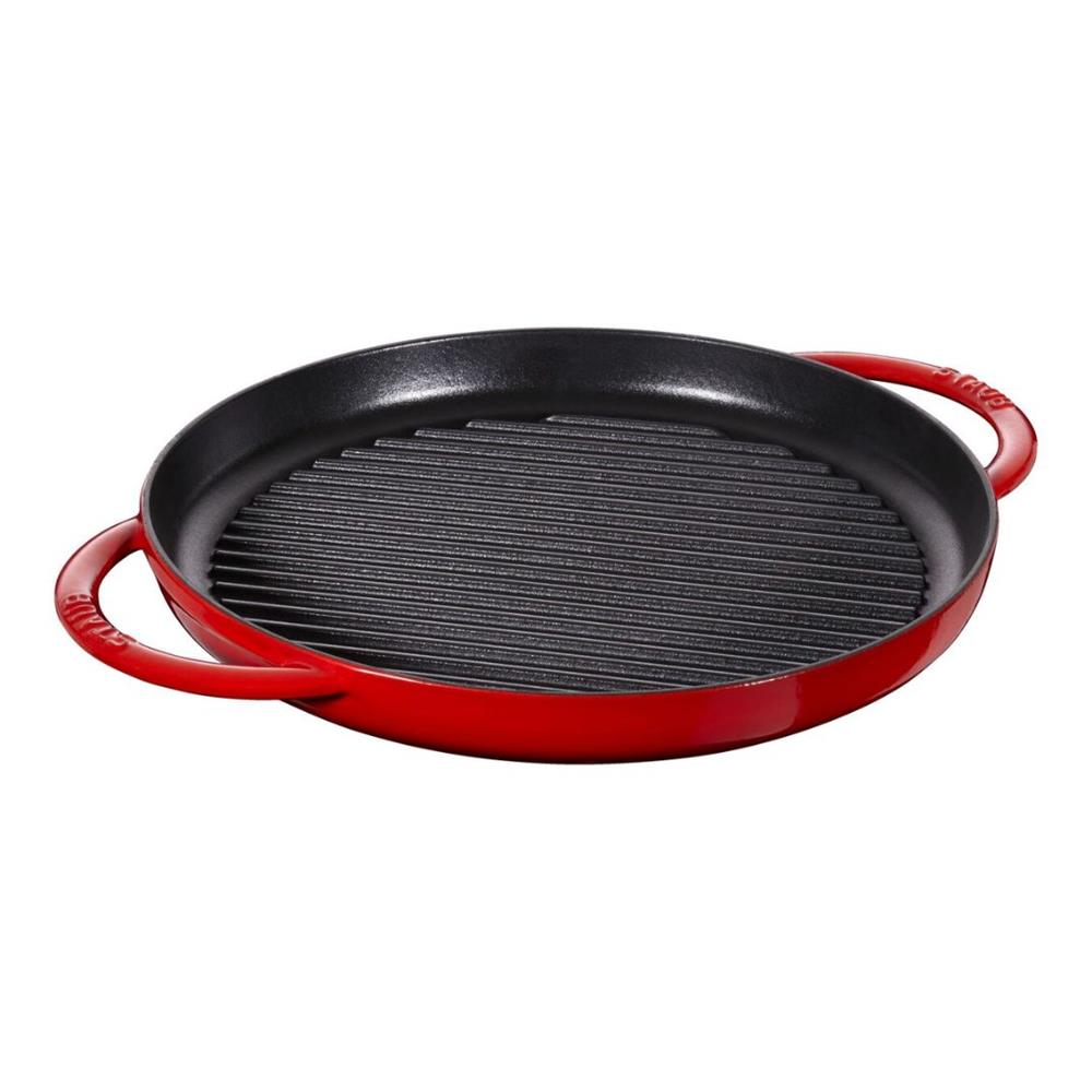 Staub La Cocotte Çift Kulplu Döküm Izgara Tava Kiraz 30 Cm