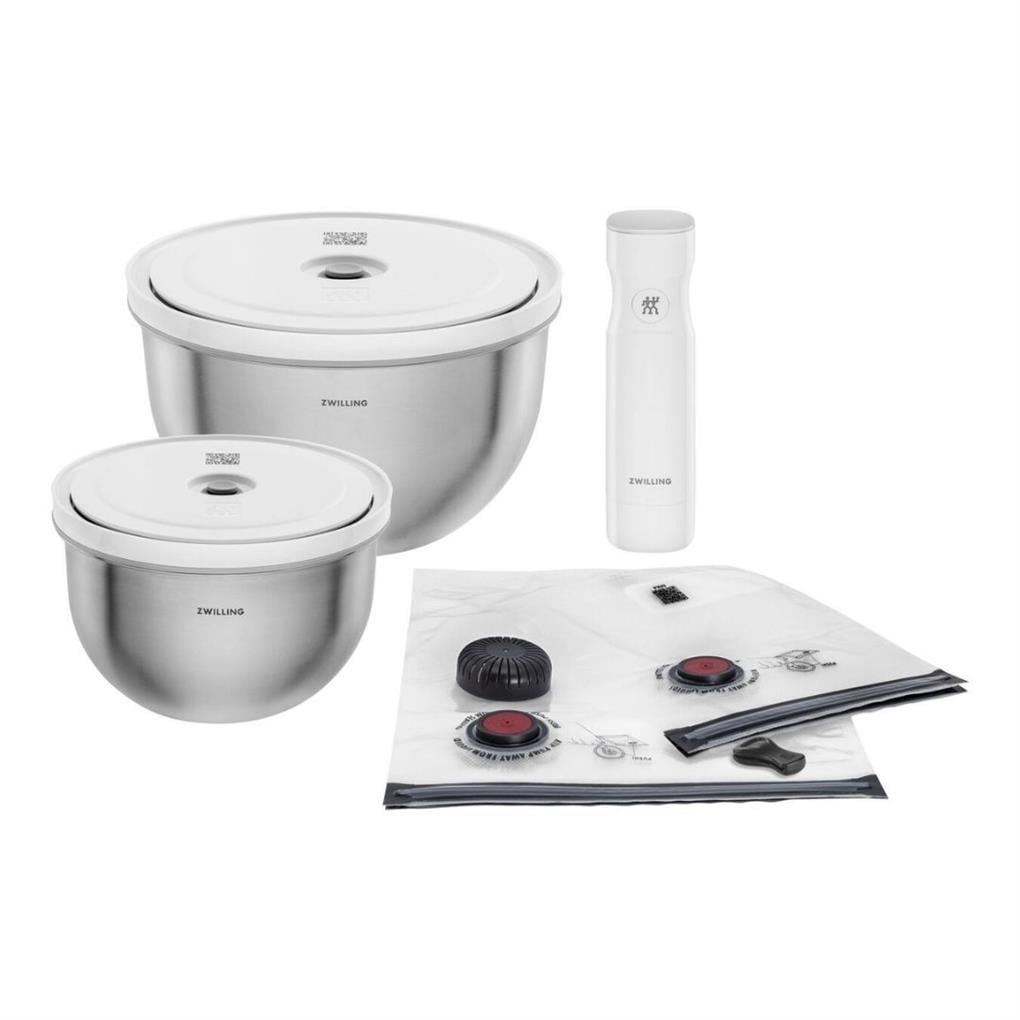 Zwilling Fresh & Save Bowls Vakumlu Başlangıç Seti paslanmaz çelik / M/L, 9-parça