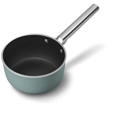 Smeg 50's Style Retro SPF2012EGM Yapışmaz Seramik Sos Tenceresi 20 cm - Mat Zümrüt Yeşili