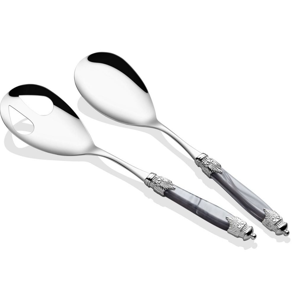 ARİANNA CHROME GRİ SALATA SERVİS SETİ
