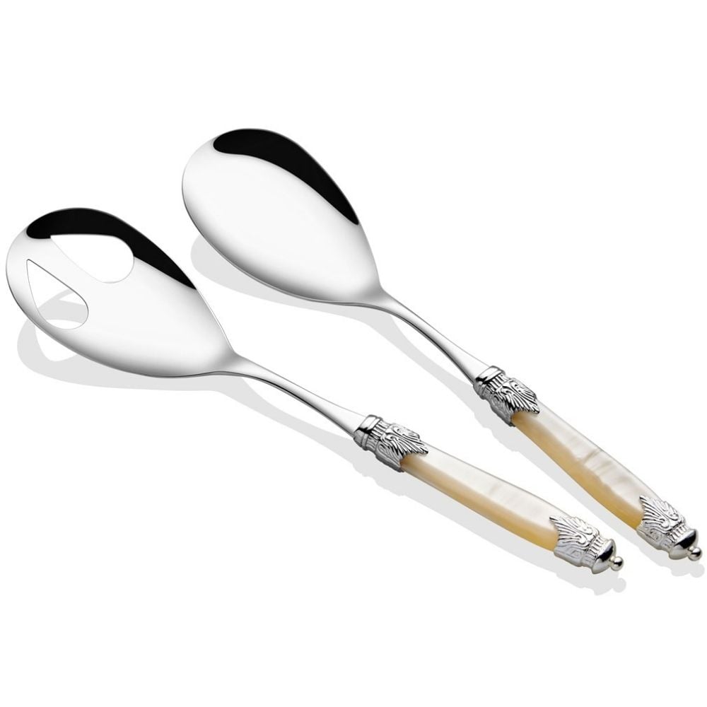 ARİANNA CHROME KEMİK SALATA SERVİS SETİ