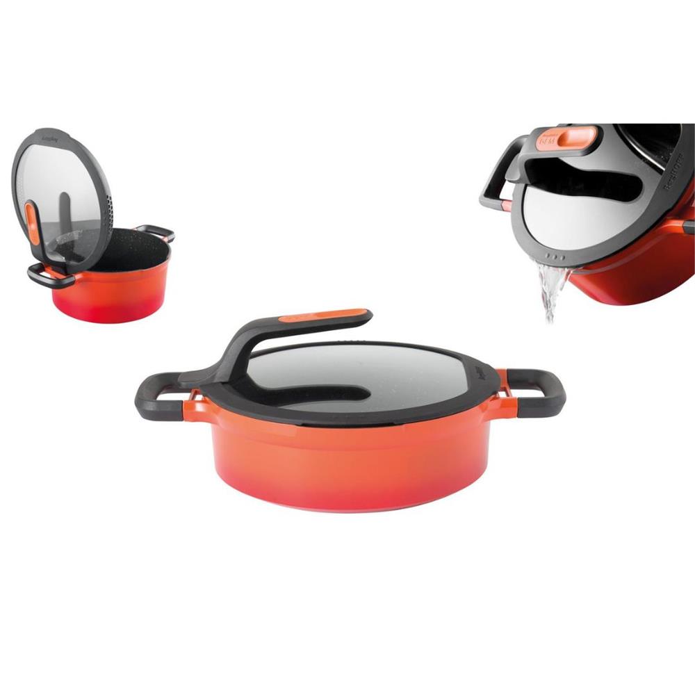 BergHOFF Gem Stay Cool Pilav Tenceresi Turuncu 24 Cm