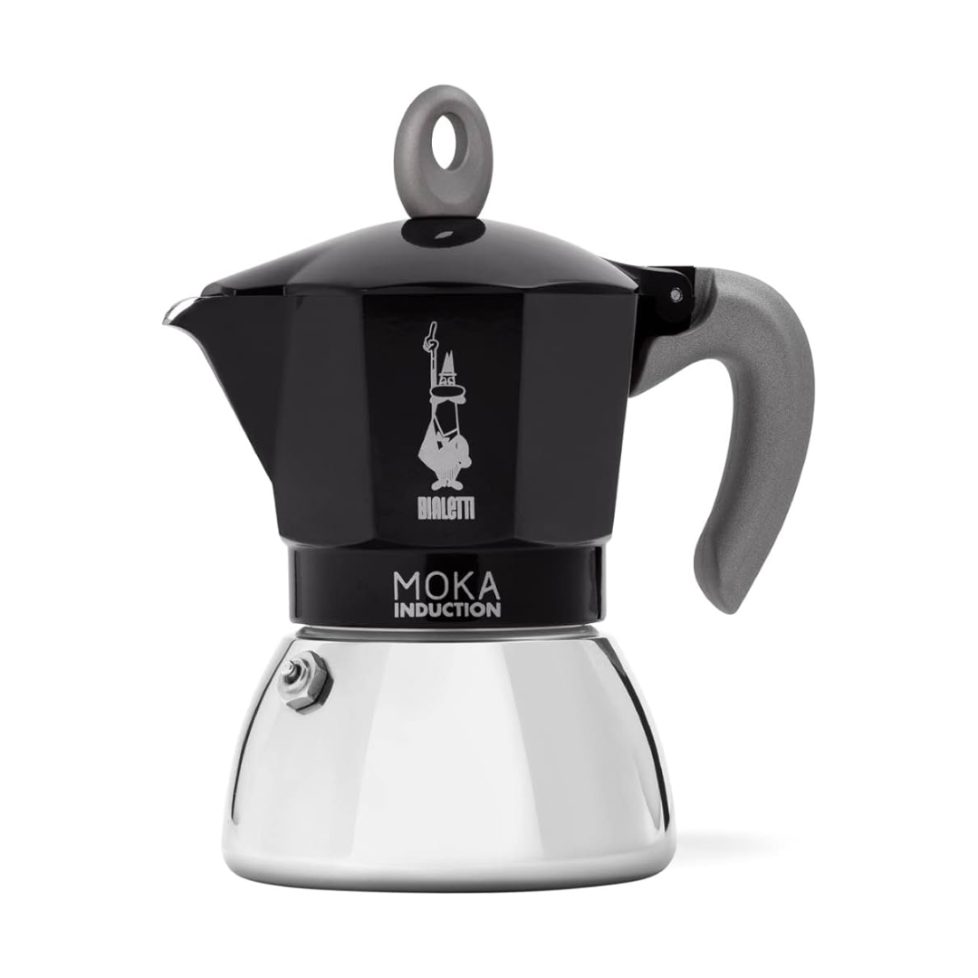 Bialetti İndüksiyon Mokapot Siyah 6 Cup