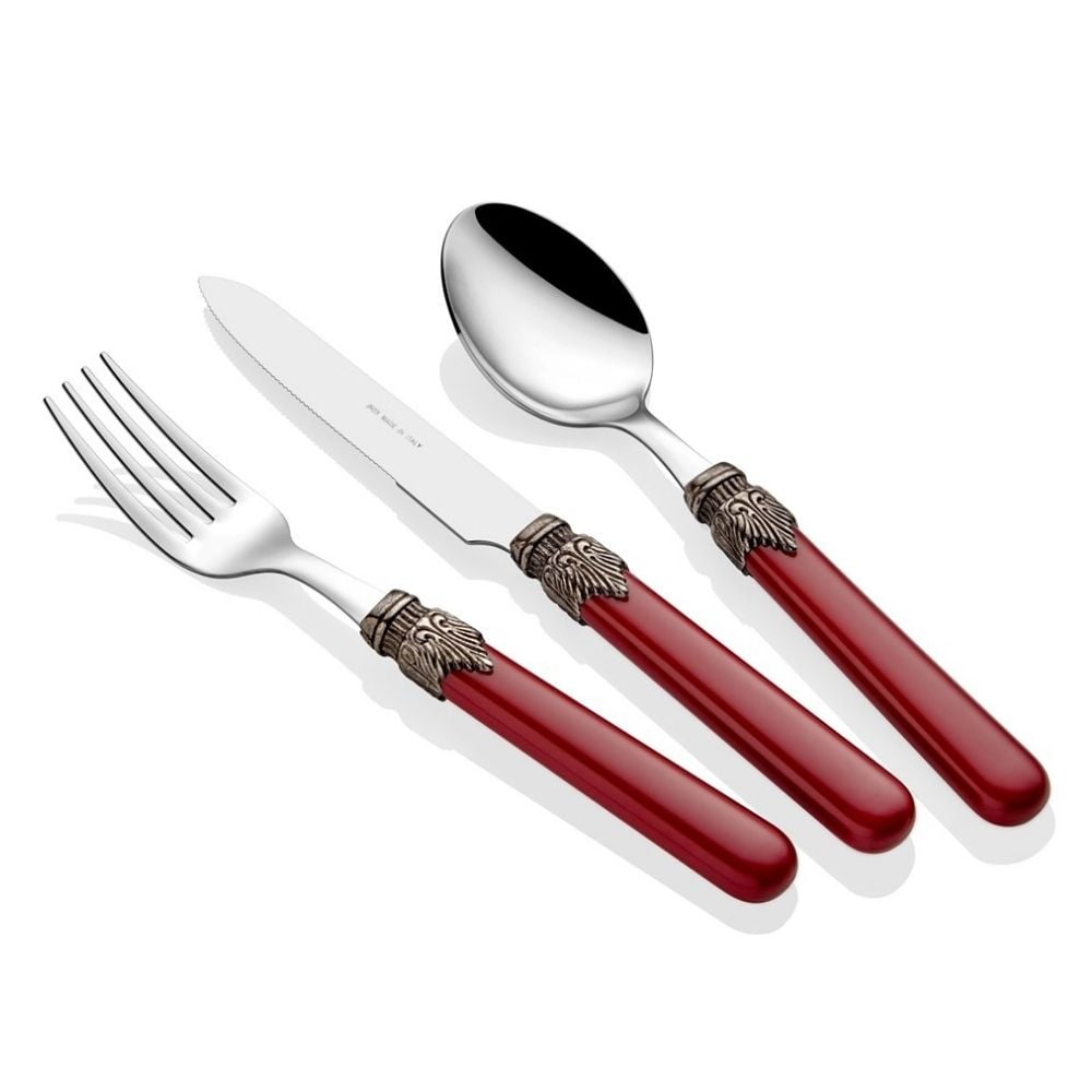 CLASSİC BORDO 24 PARÇA ÇATAL BIÇAK SETİ