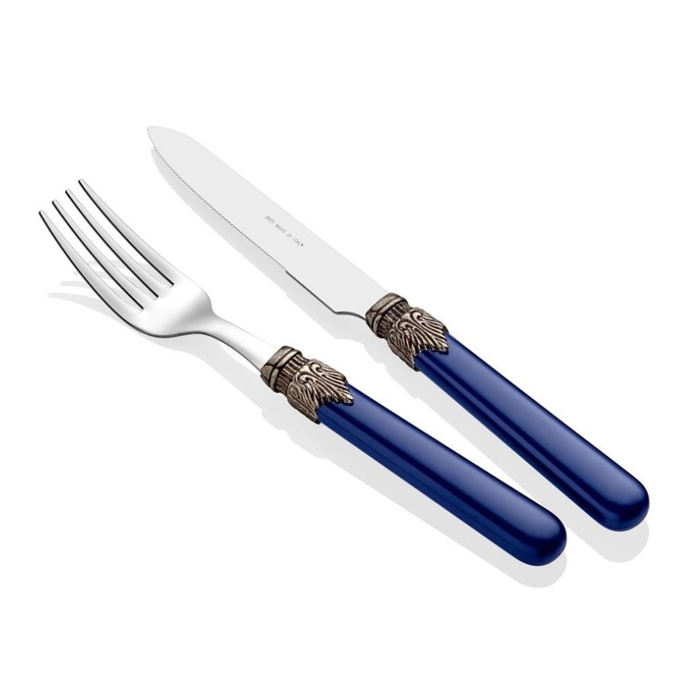 CLASSİC LACİVERT 12 PARÇA KAHVALTI ÇATAL BIÇAK SETİ