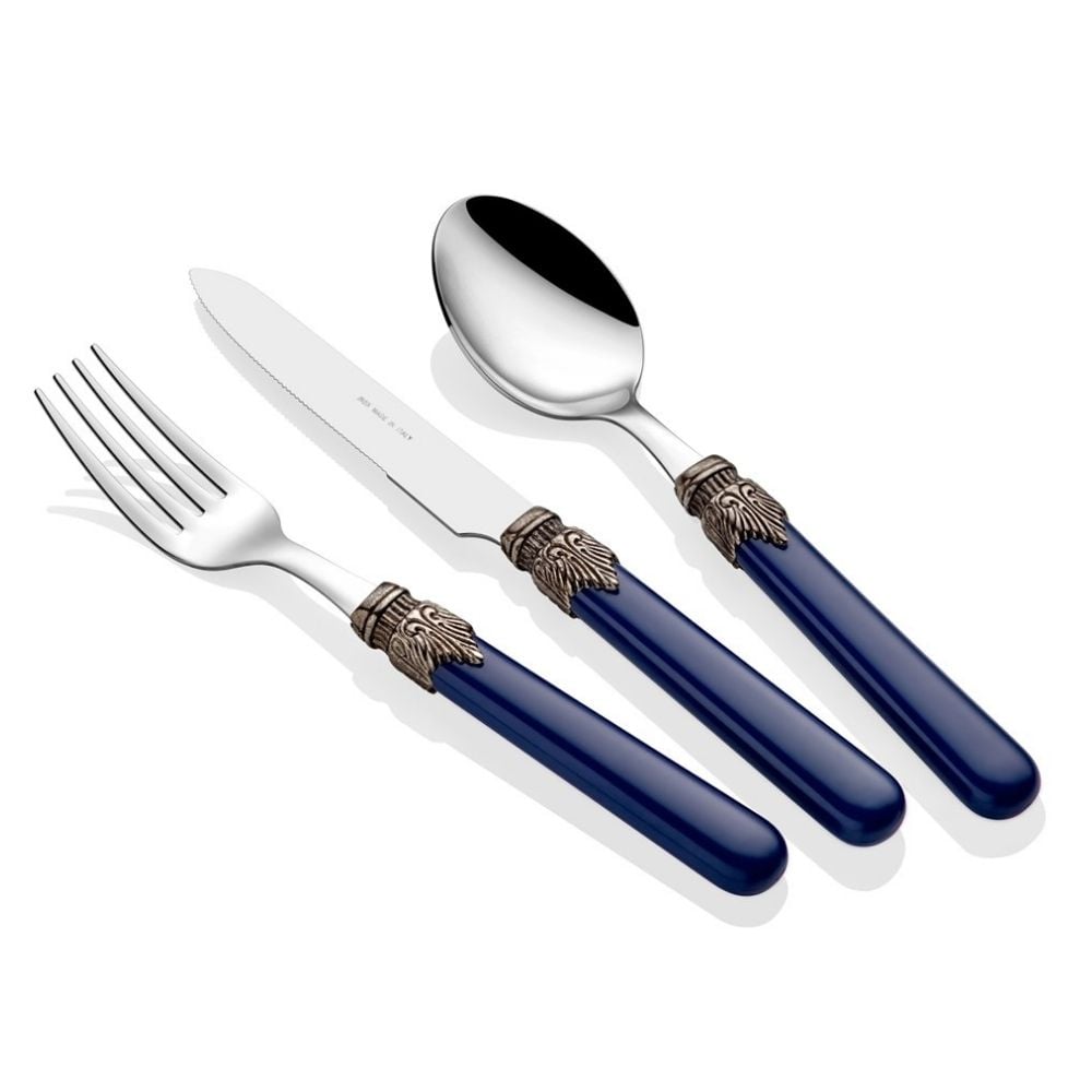 CLASSİC LACİVERT 24 PARÇA ÇATAL BIÇAK SETİ
