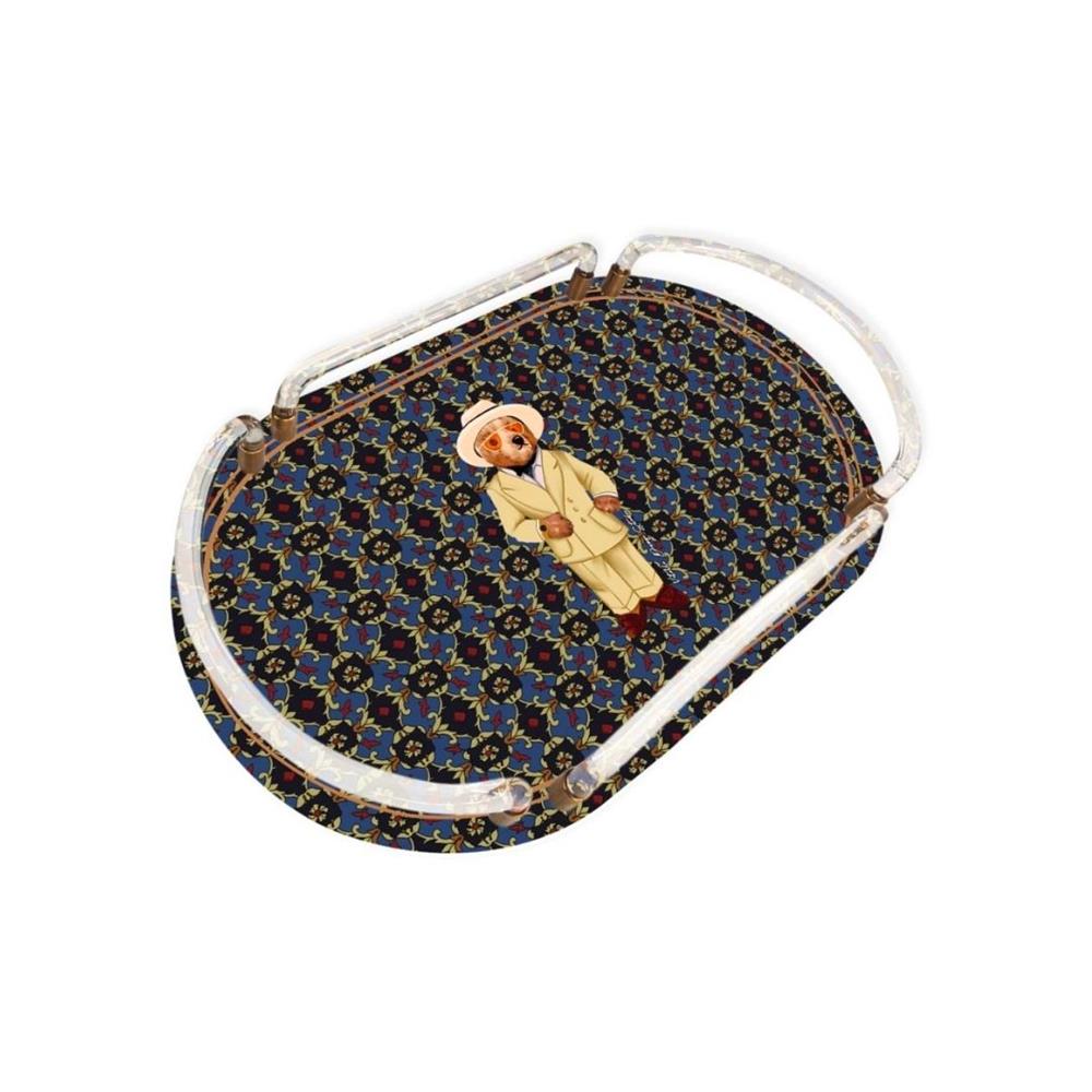 CUBAN TEDDY BEAR OVAL PLEKSİ TEPSİ