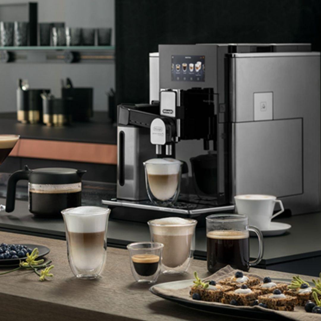 Delonghi Maestosa Epam 960.75.glm Kaffeevollautomat Silber/schwarz Delonghi Maestosa EPAM960.75.GLM Tam Otomatik Espresso Makinesi