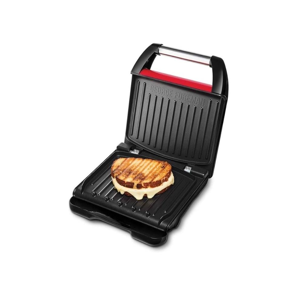 George Foreman Steel Compact Kırmızı Izgara & Tost Makinesi