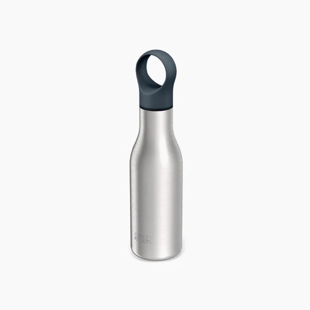 Joseph JosephLoop™ Vakum Yalıtımlı Termos Şişe 500 ML - Antrasit (Sızdırmaz Kapaklı)