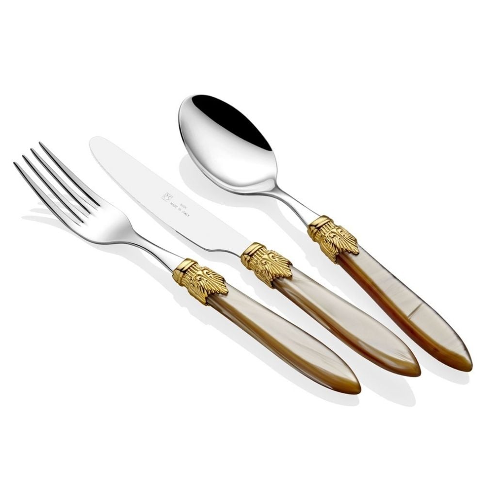 LAURA RİNG ŞAMPANYA 75 PARÇA ÇATAL BIÇAK SETİ