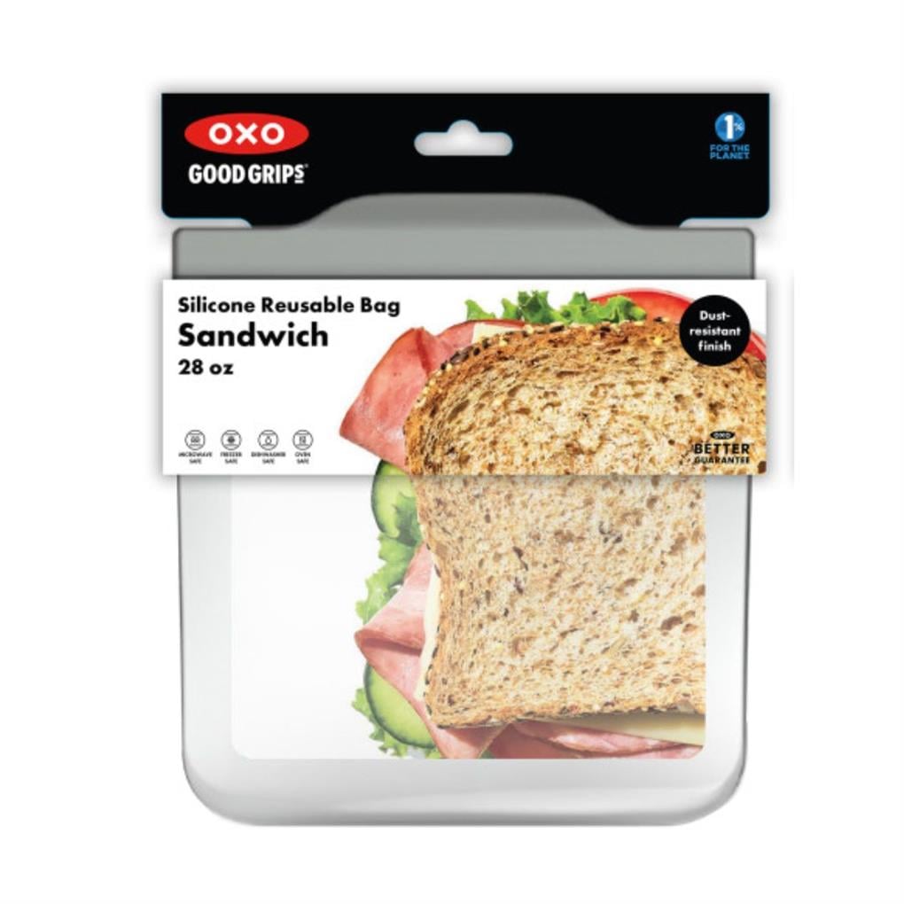 OXO GG Silikon Yeniden Kullanılabilir Çanta - Sandviç Poşeti (28 oz) -828 L