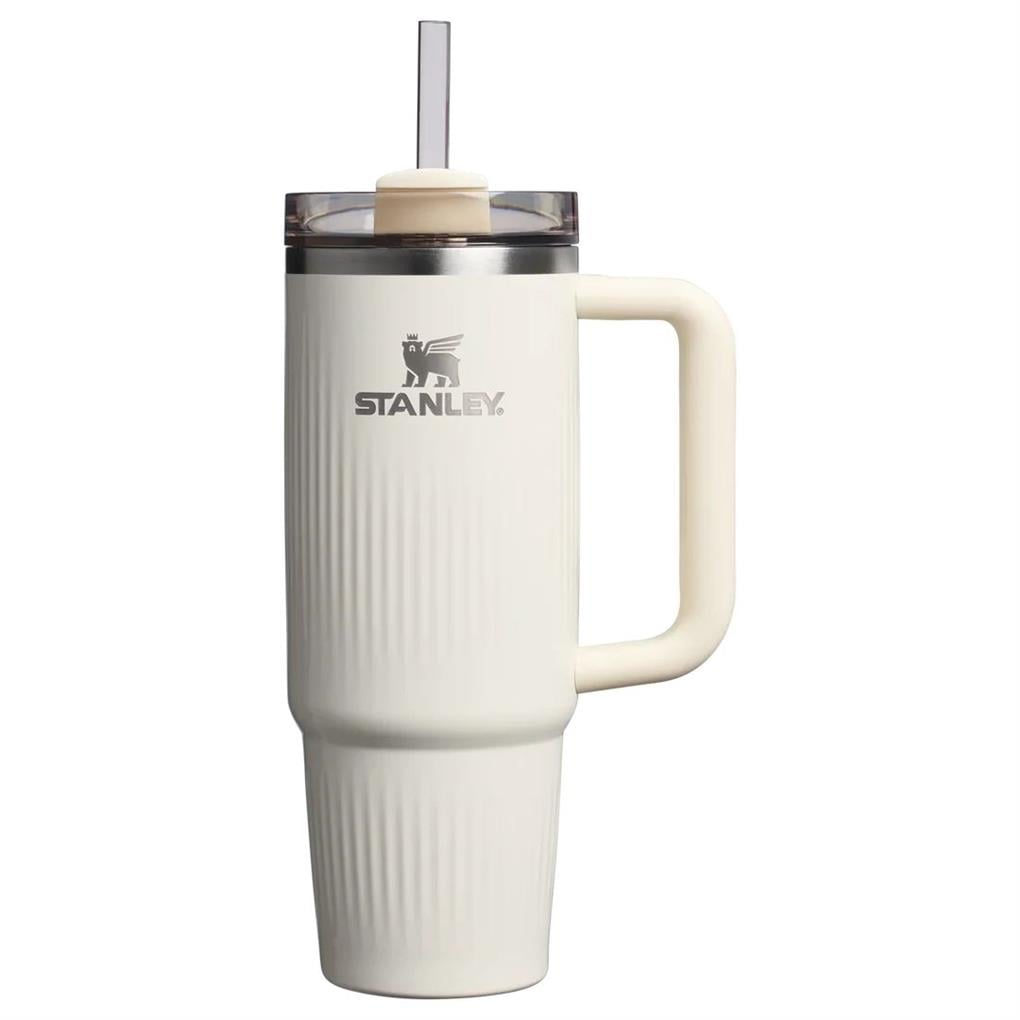 Quencher® H2.0 Fluted Tumbler Pipetli Termos Bardak | 0.89 LT - Krem