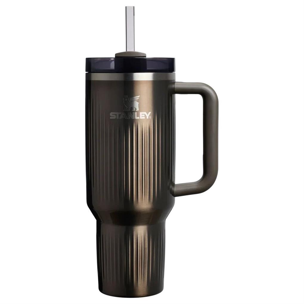 Quencher® H2.0 Fluted Tumbler Pipetli Termos Bardak | 1.18L - Gunmetal Shine