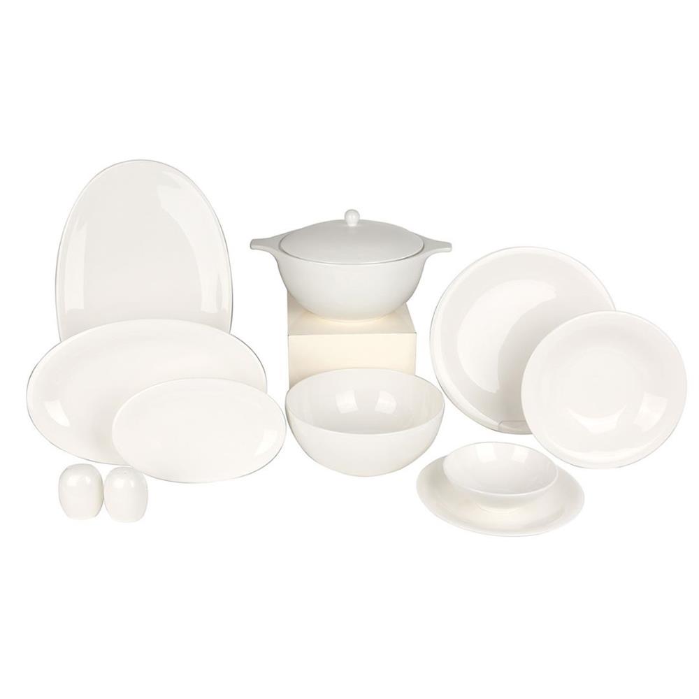 Royal Canterbury Flare White 60 Parça Yemek Takımı Seti