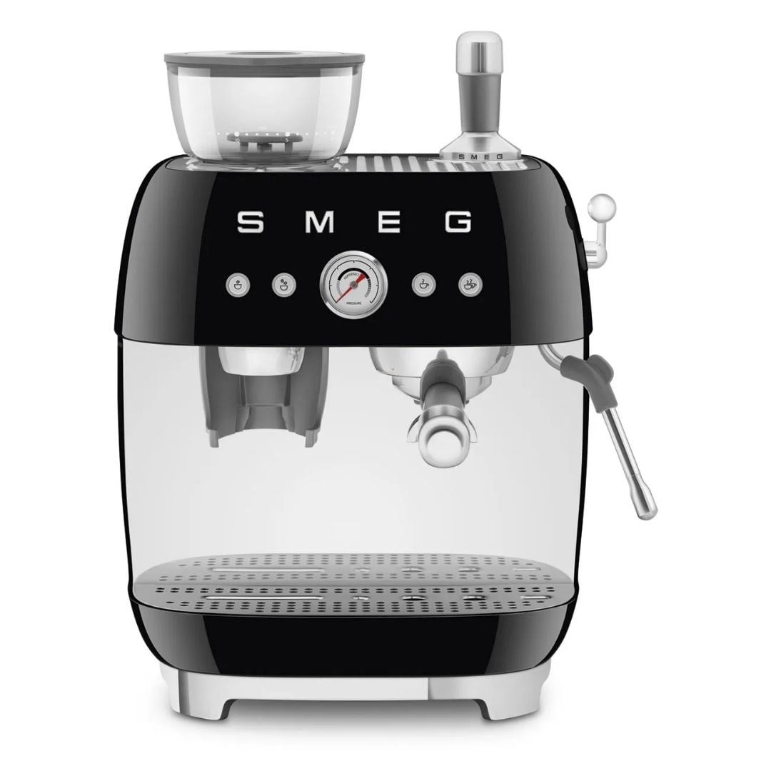 Smeg 50's Style Retro EGF03BLEU Entegre Öğütücülü Manuel Espresso Makinesi - Siyah