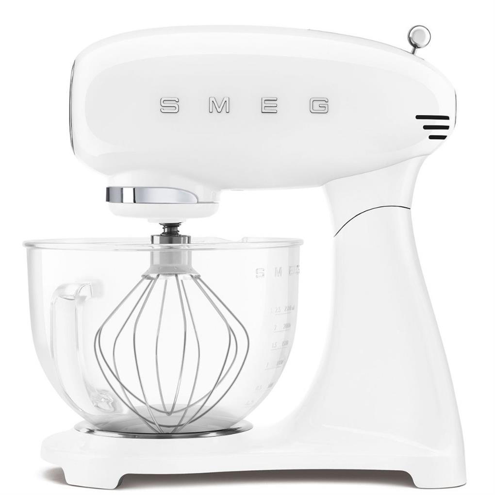 SMEG Stand Mikseri Cam Hazneli Beyaz