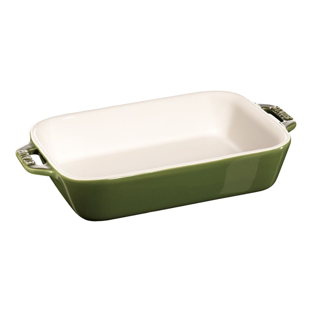 Staub Ceramique Dikdörtgen Fırın Kabı - 20 x 16 cm, Seramik, Fesleğen Yeşili