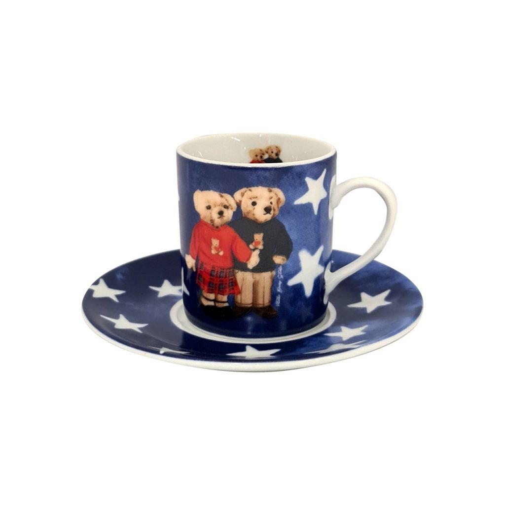 Valentine'S Day Teddy Bear Porselen Kahve Fincanı