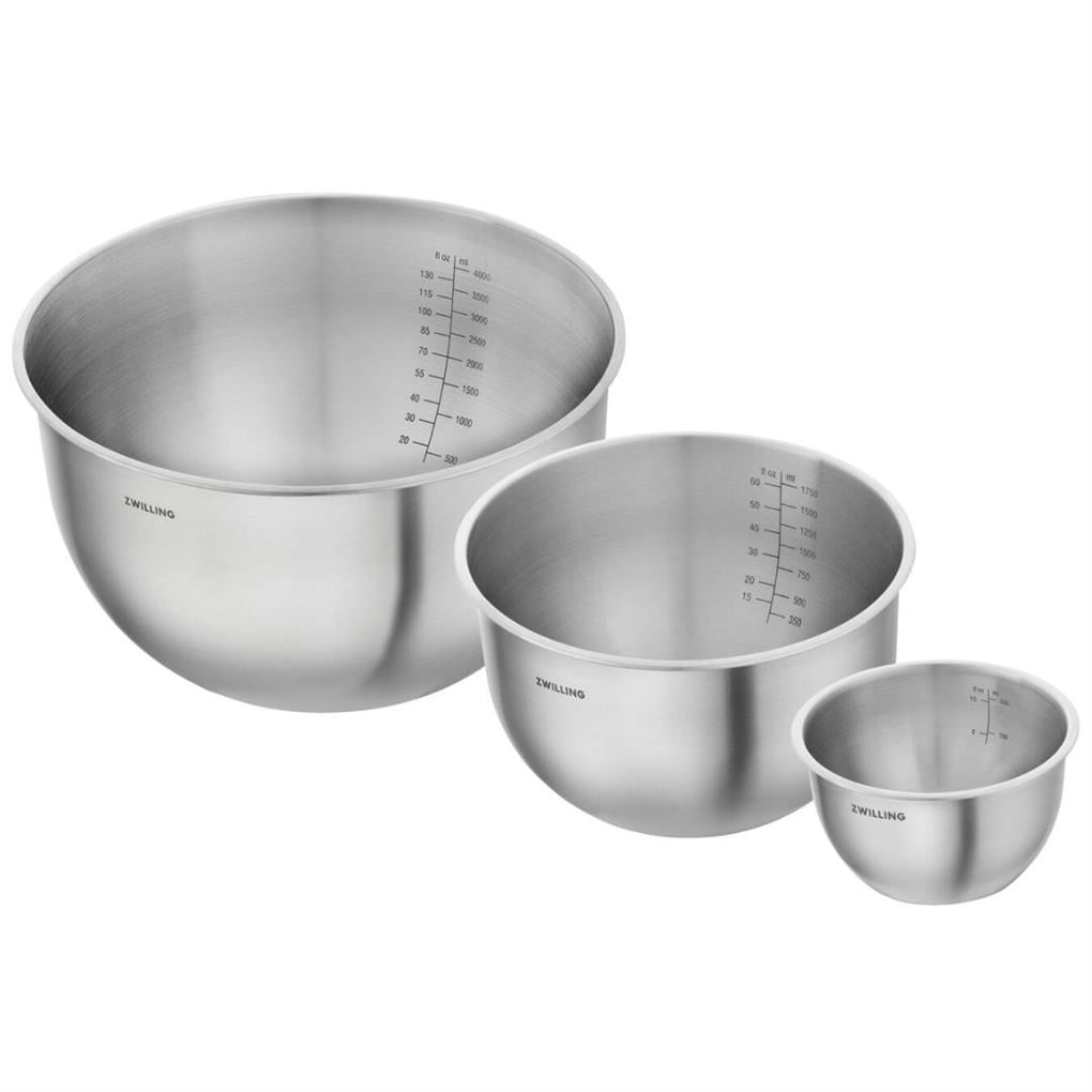 ZWILLING Fresh & Save BOWLSKase Seti S/M/L / 3-parça, paslanmaz çelik, Metalik Gri