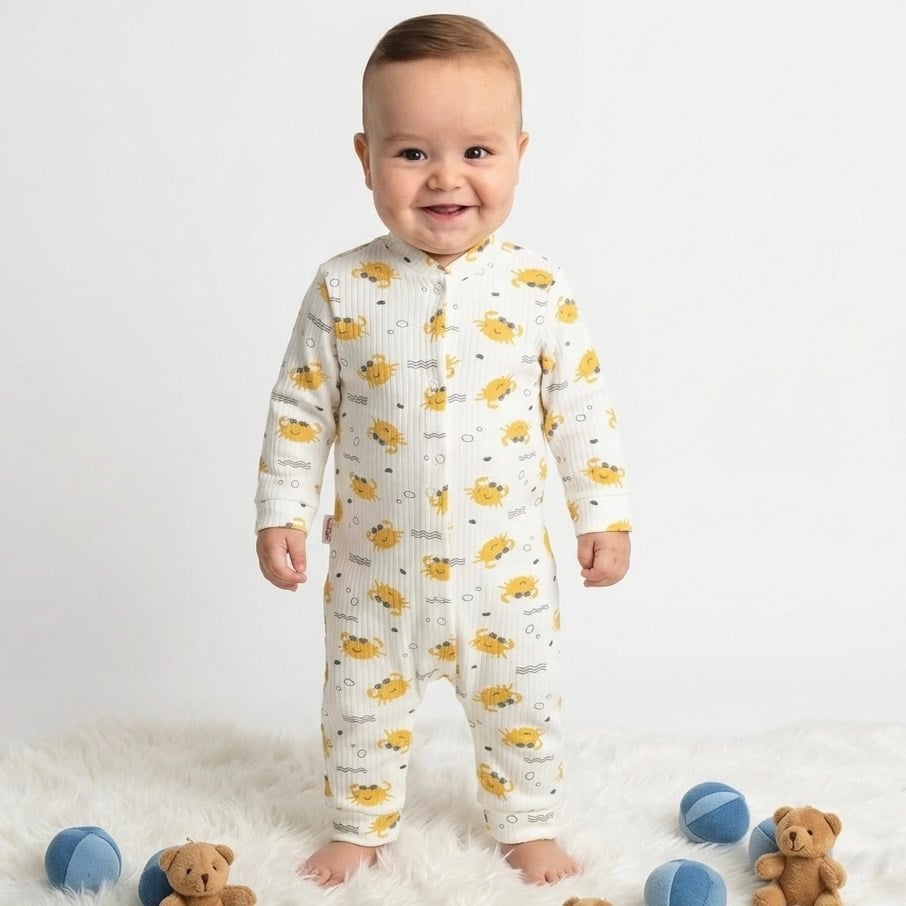 Baskılı Bebek Tulum 0-6 Ay