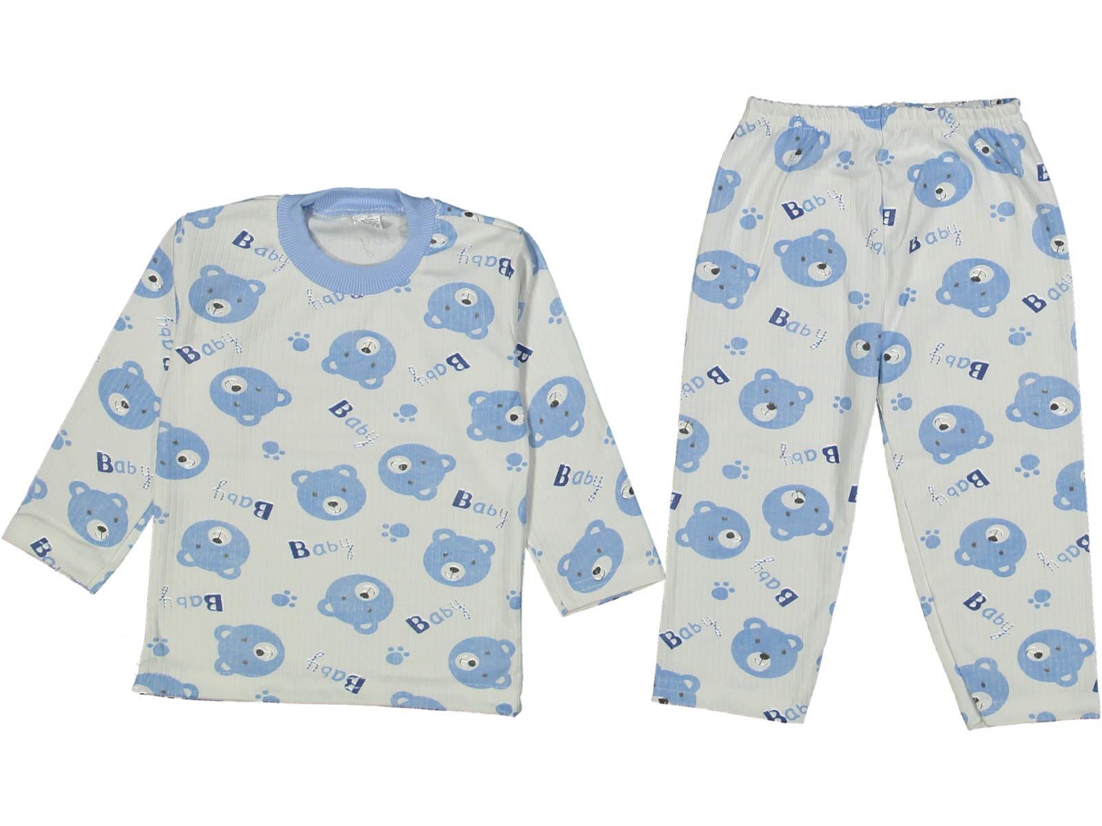 Fitilli Ayıcıklı Pijama Takımı 9-12-18 Ay
