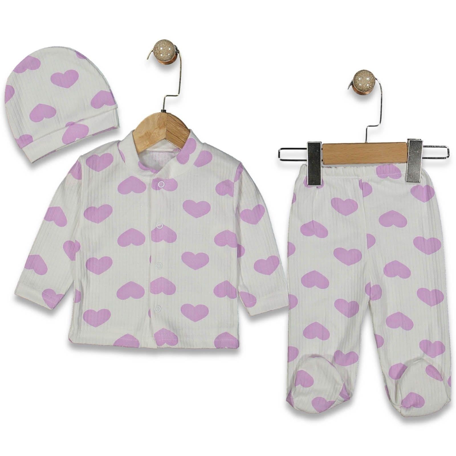 Fitilli Baskılı 3'lü Hastane Çıkışı Seti