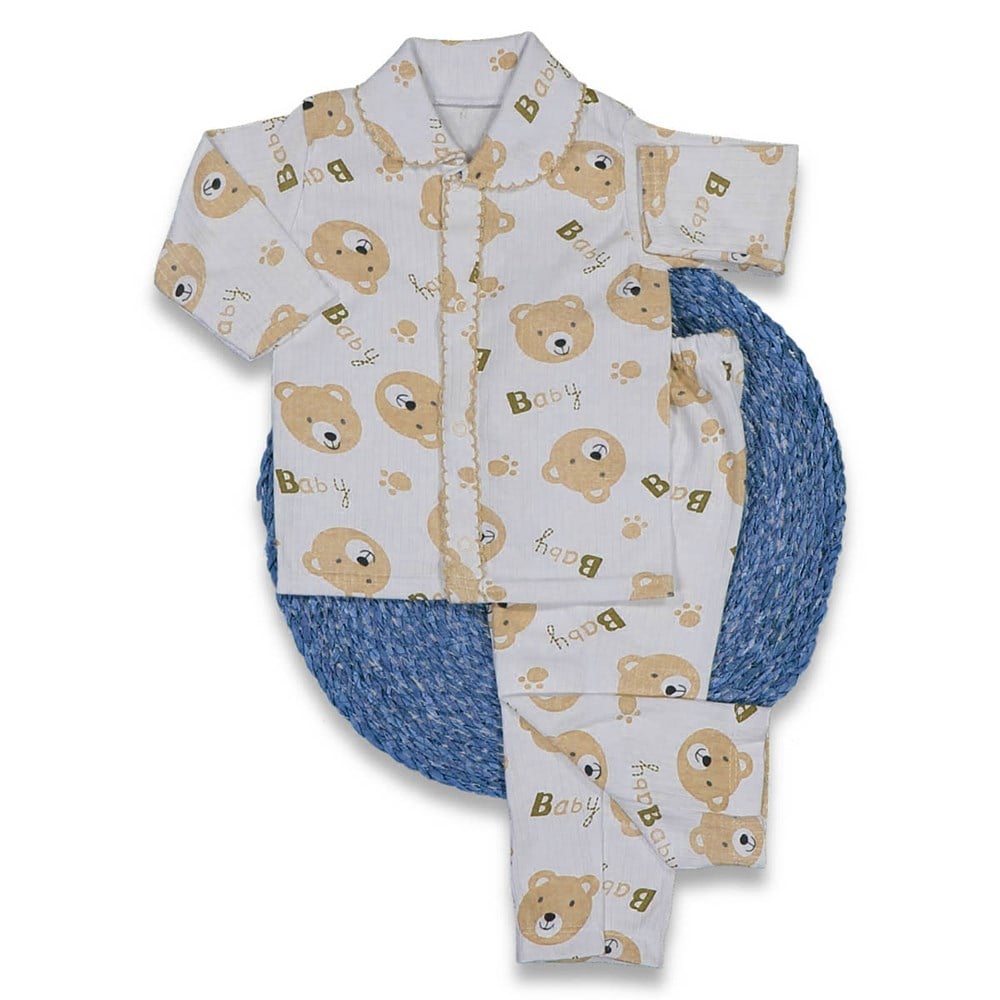 Fitilli Önden Çıtçıtlı Koala Baskılı 2'li Eşofman Takımı 0-3 Ay