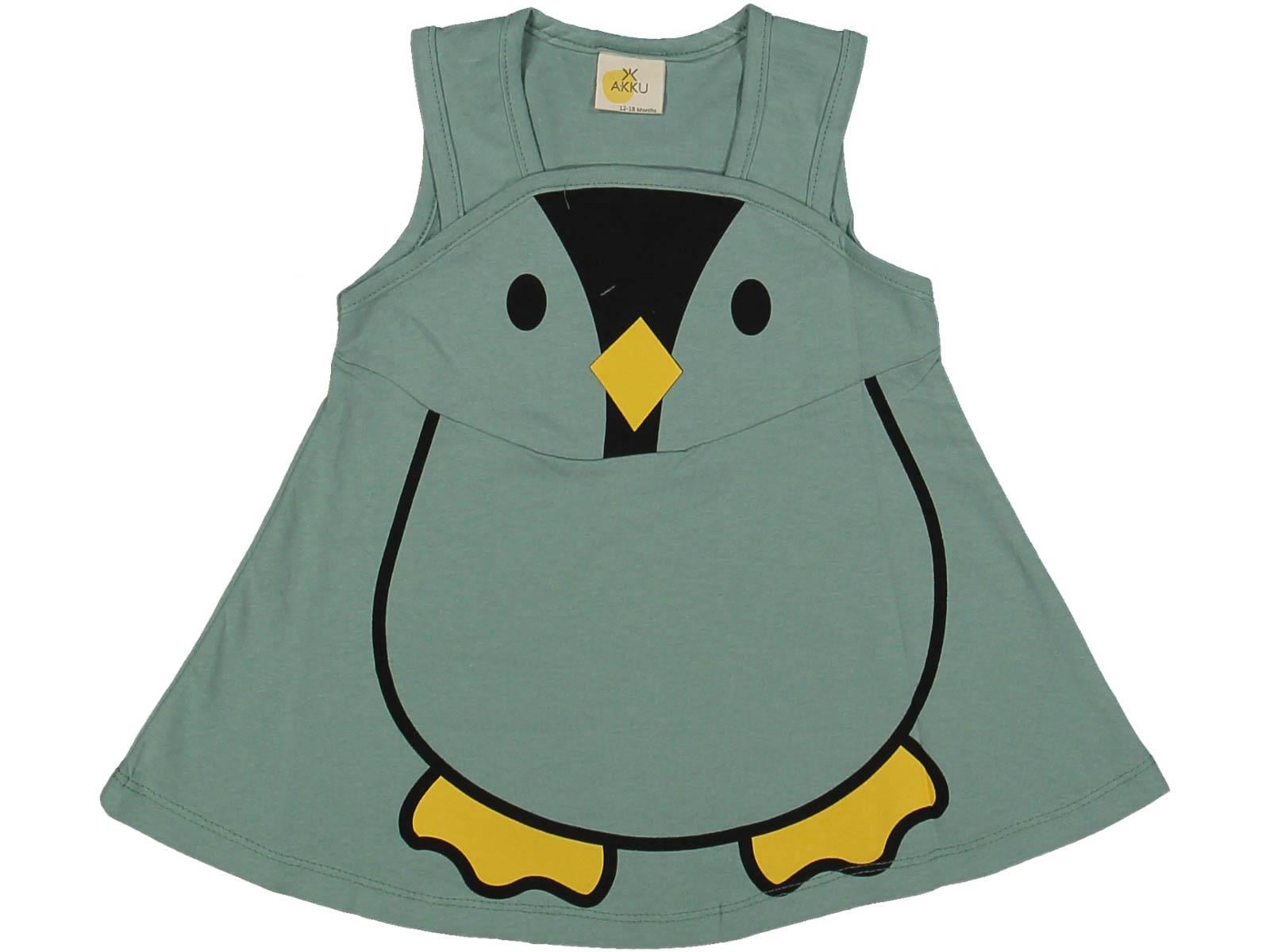 Penguen Baskılı Bebek Elbise